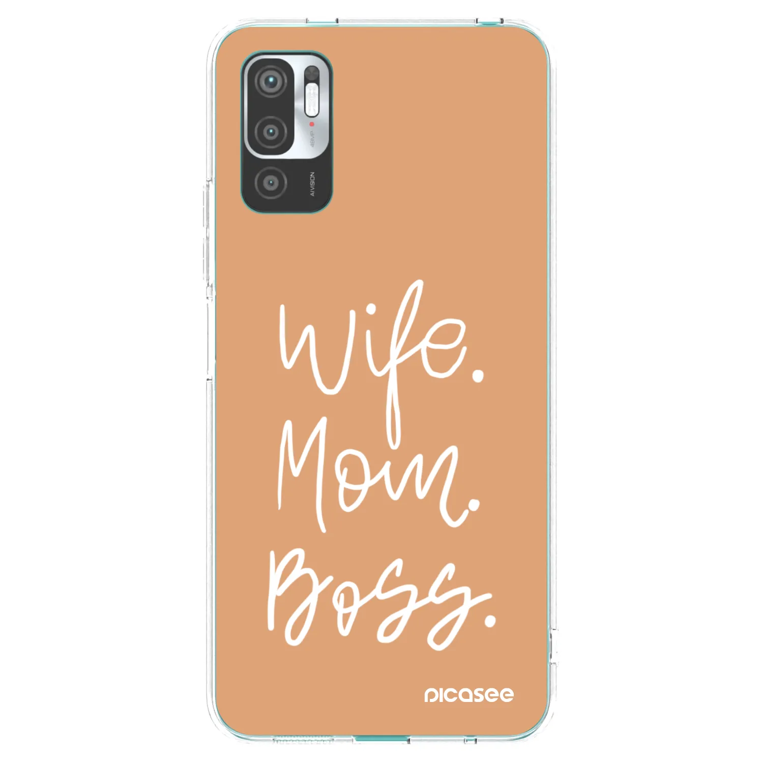 Picasee silikonski prozorni ovitek za Xiaomi Redmi Note 10 5G - Boss Mama