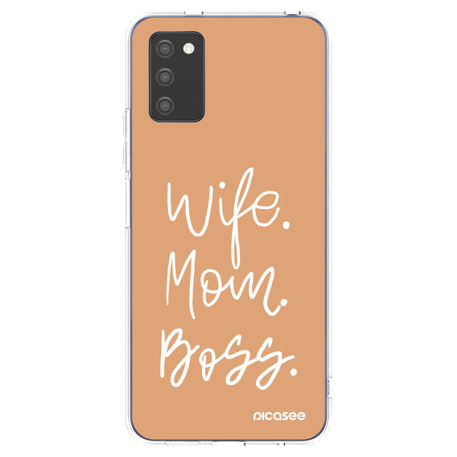 Picasee silikonski prozorni ovitek za Samsung Galaxy A02s A025G - Boss Mama