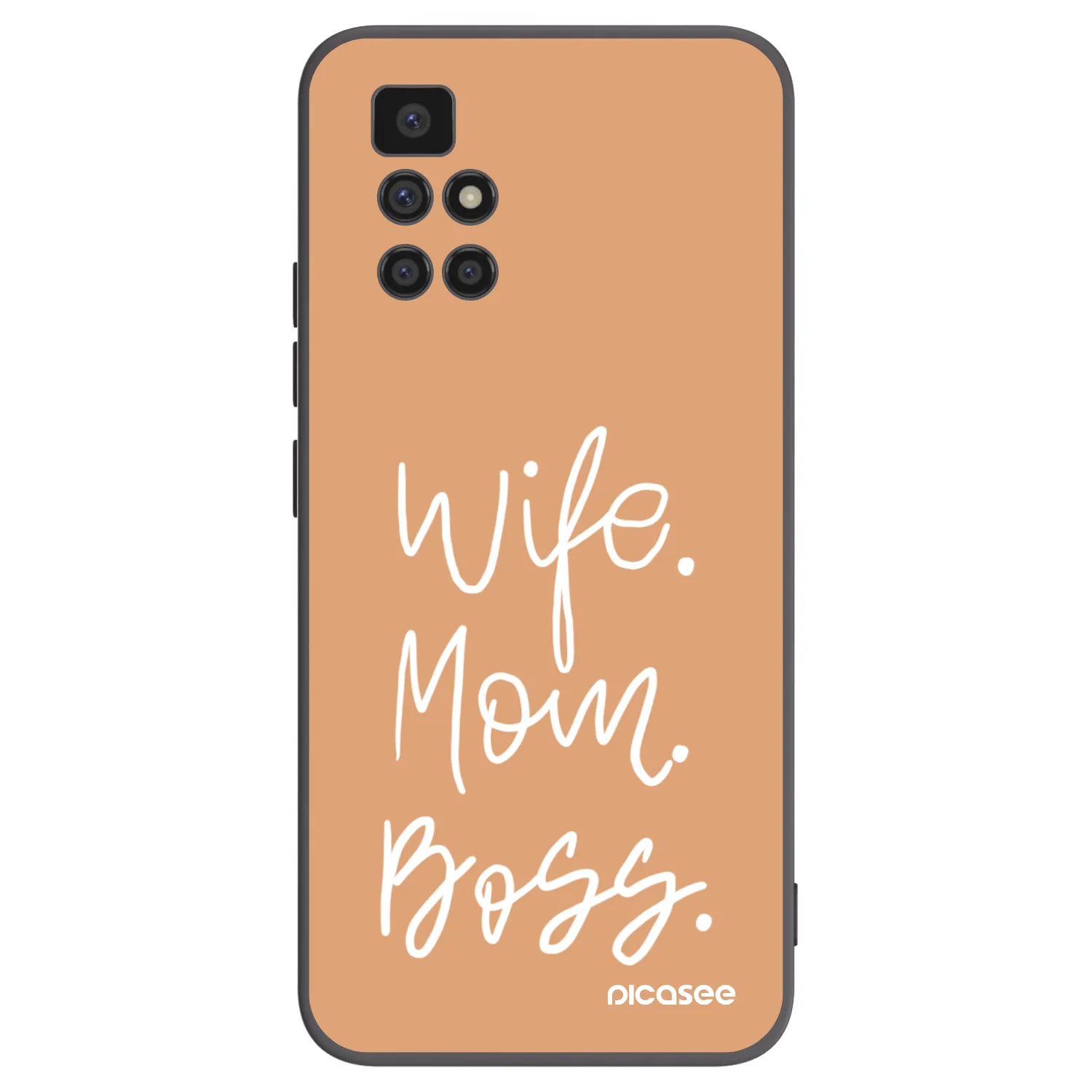 Picasee silikonski črni ovitek za Xiaomi Redmi 10 - Boss Mama