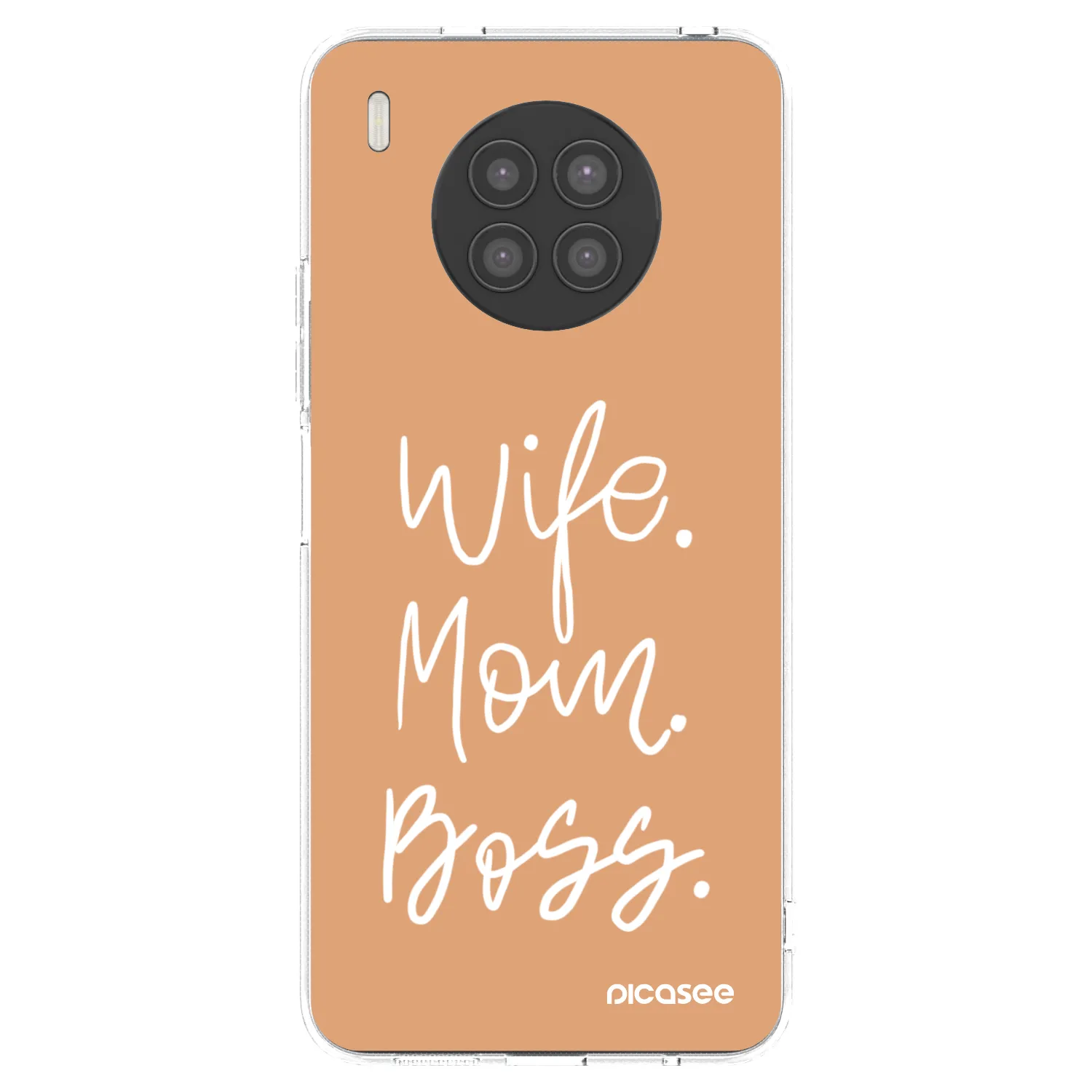 Picasee silikonski prozorni ovitek za Huawei Nova 8i - Boss Mama