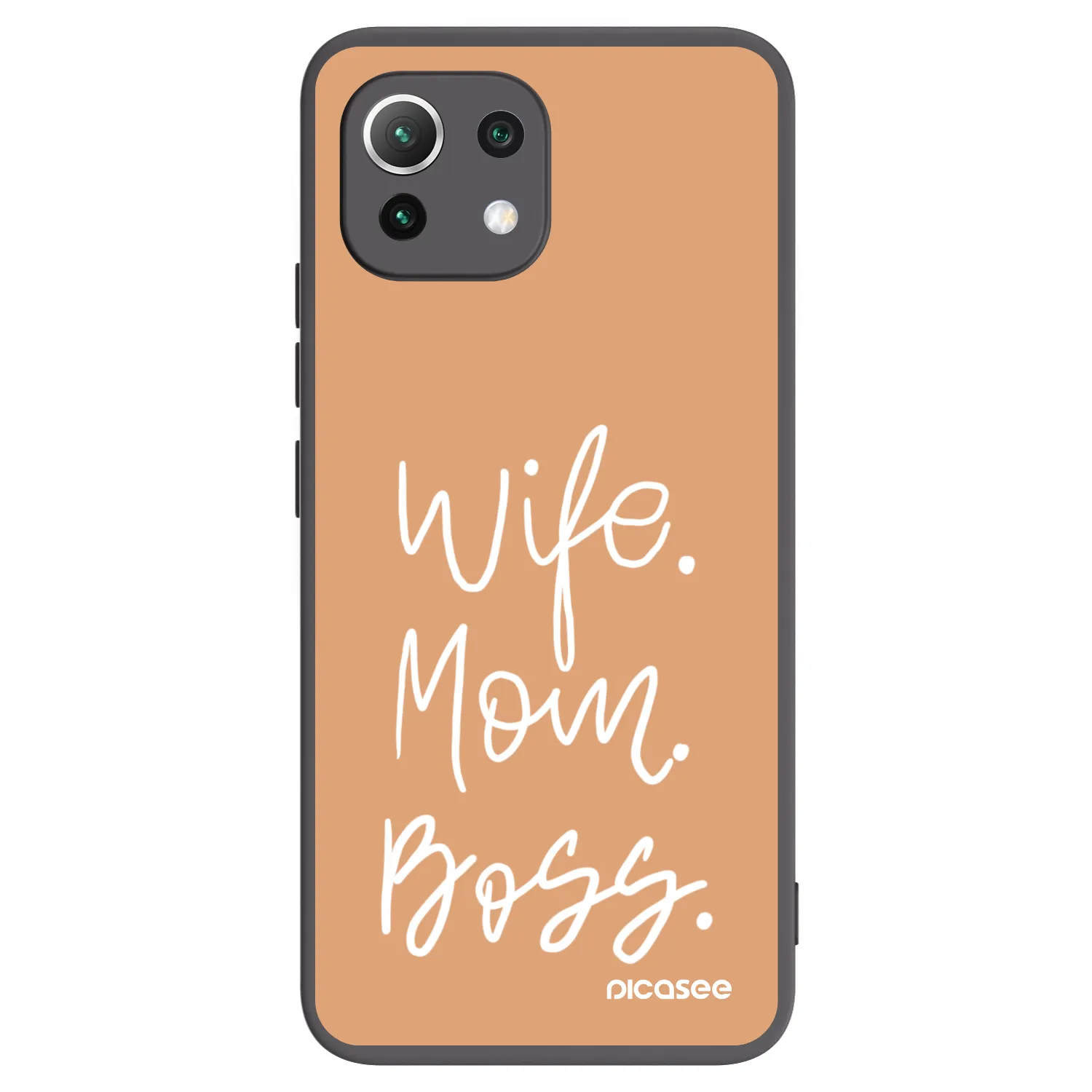 Picasee silikonski črni ovitek za Xiaomi 11 Lite 5G NE - Boss Mama