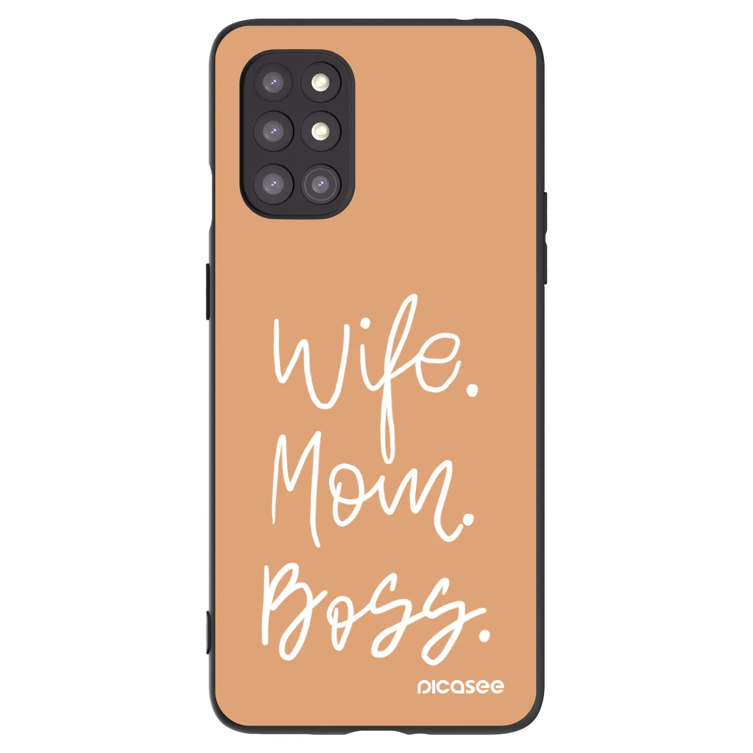 Picasee silikonski črni ovitek za OnePlus 8T - Boss Mama