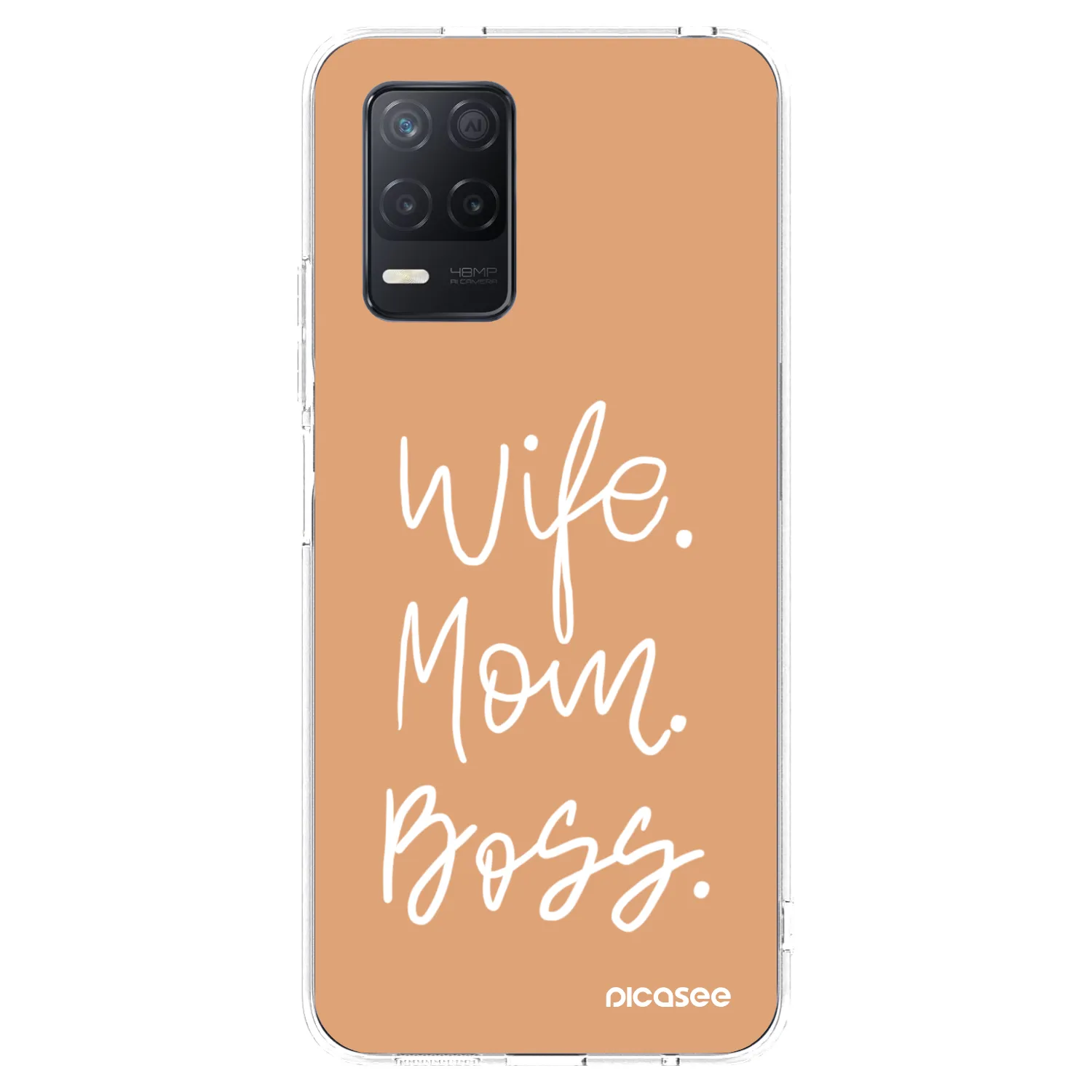 Picasee silikonski prozorni ovitek za Realme 8 5G - Boss Mama