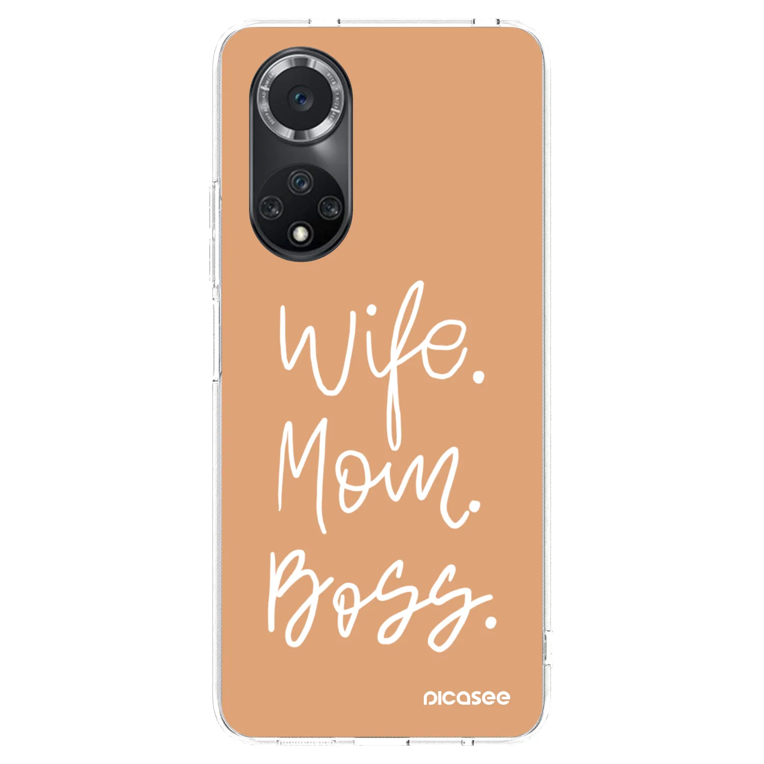 Picasee silikonski prozorni ovitek za Huawei Nova 9 SE - Boss Mama