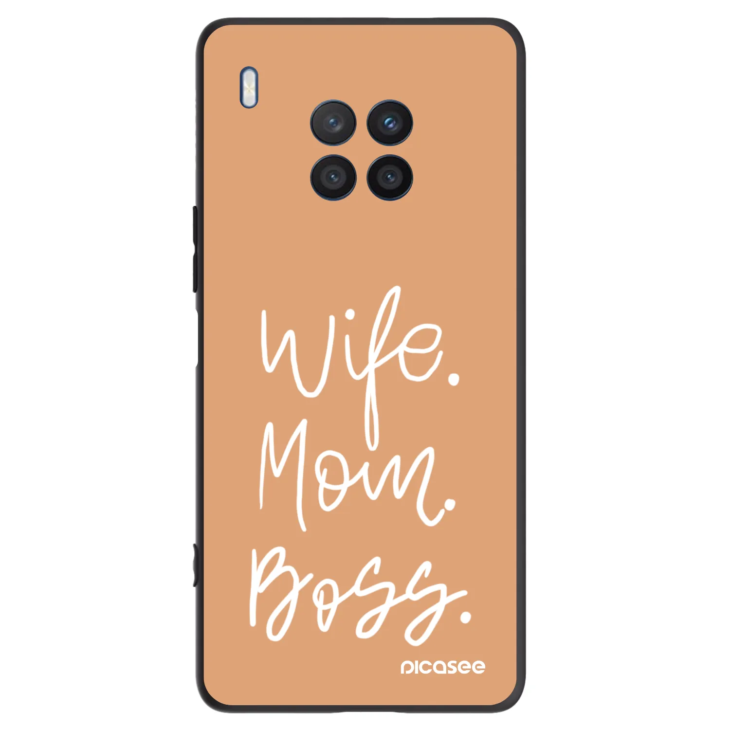 Picasee silikonski črni ovitek za Honor 50 Lite - Boss Mama