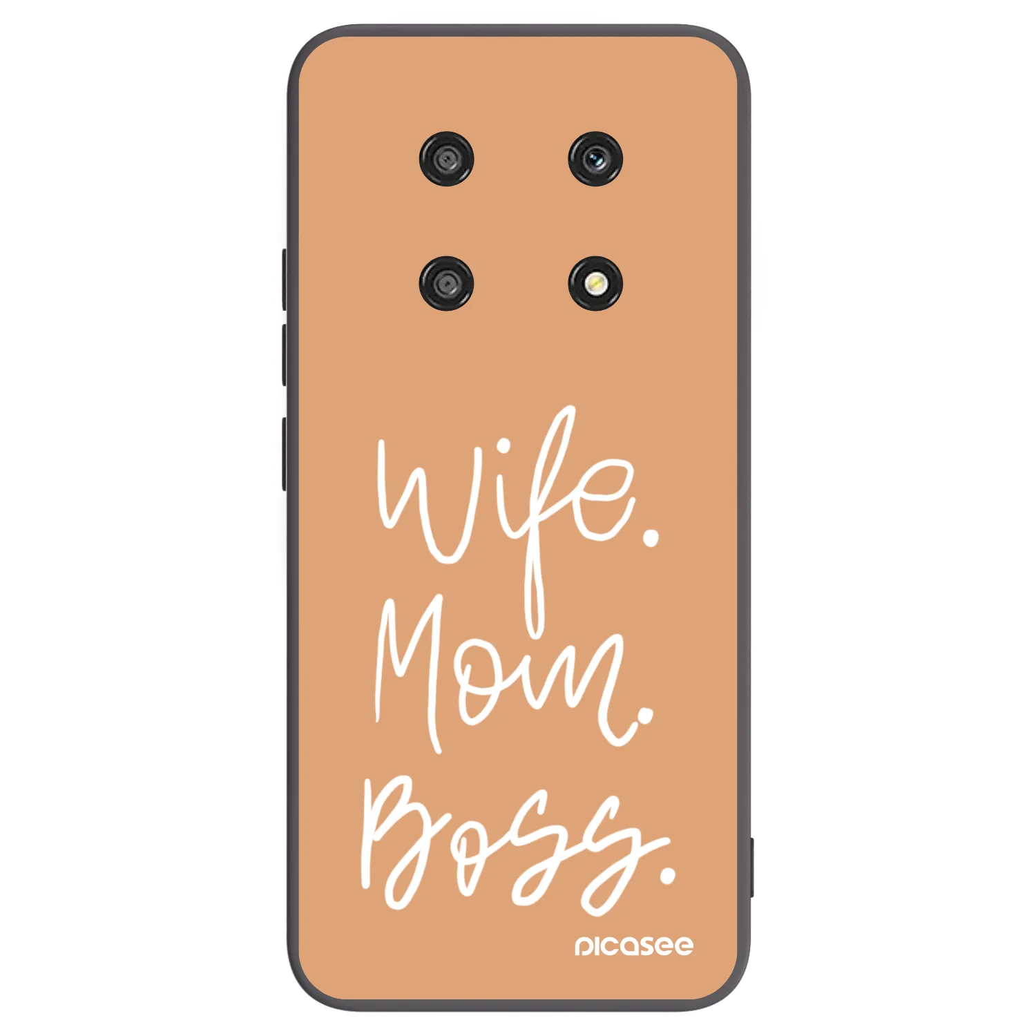 Picasee silikonski črni ovitek za Honor Magic4 Lite 5G - Boss Mama