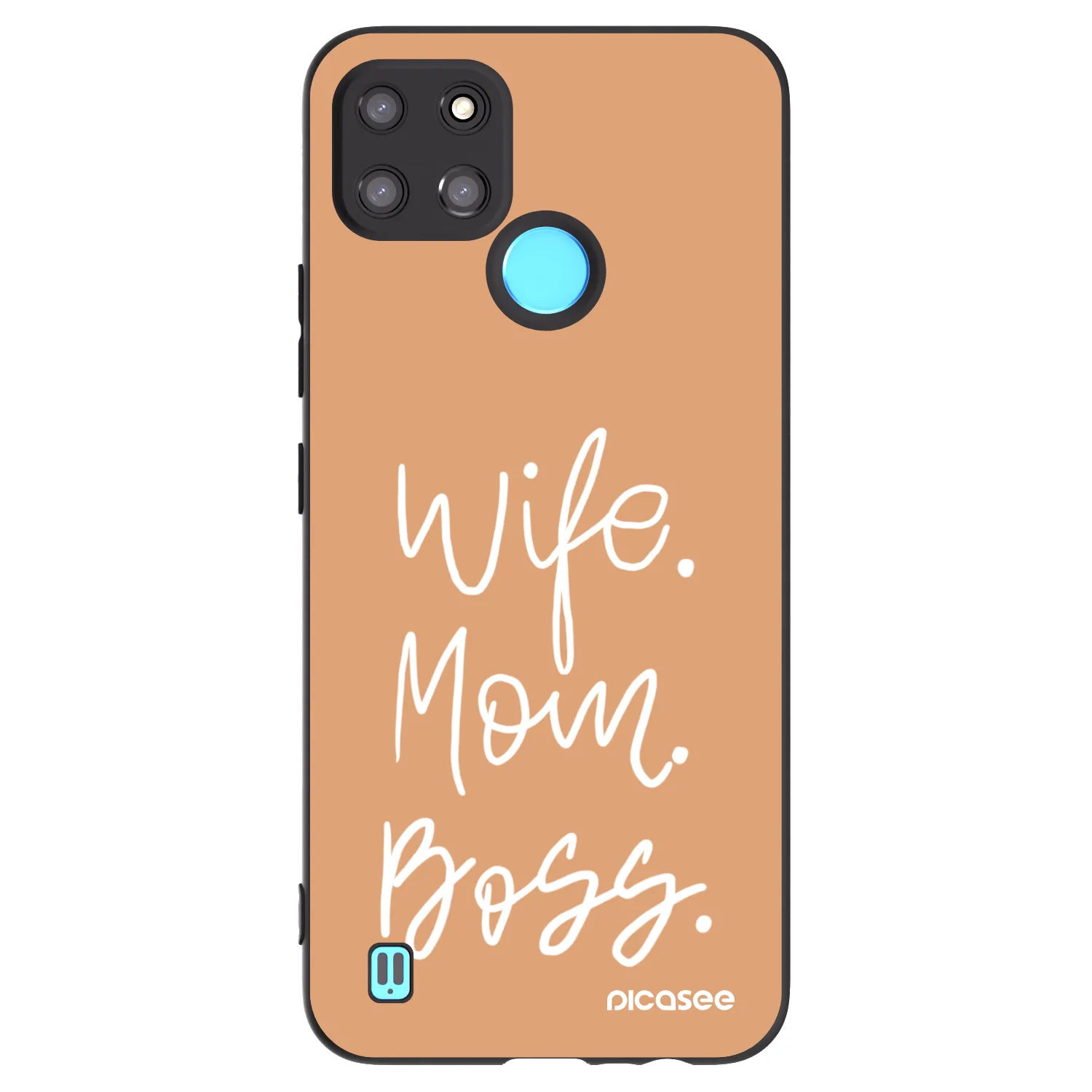 Picasee silikonski črni ovitek za Realme C21Y - Boss Mama
