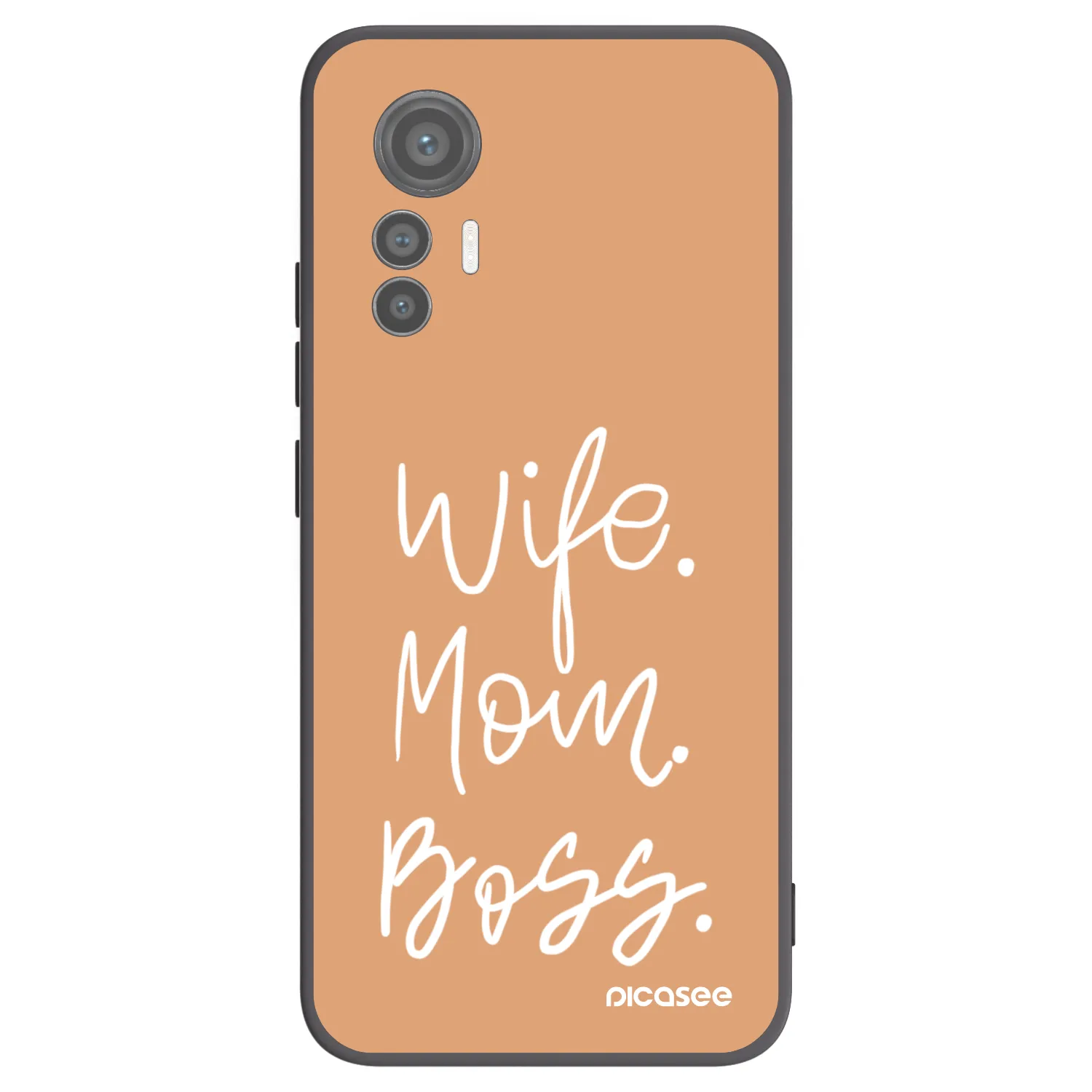 Picasee silikonski črni ovitek za Xiaomi 12 Lite - Boss Mama