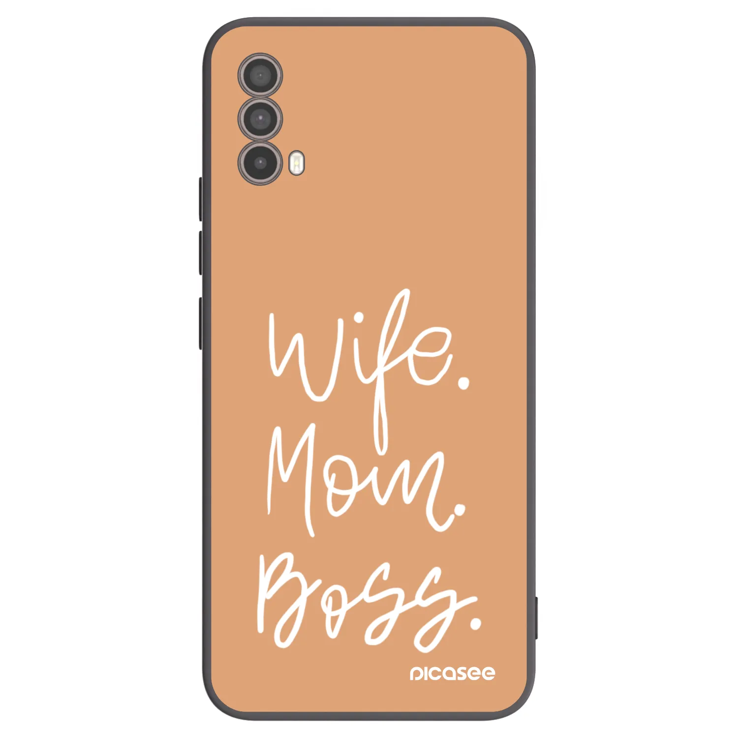 Picasee silikonski črni ovitek za Motorola Moto E40 - Boss Mama