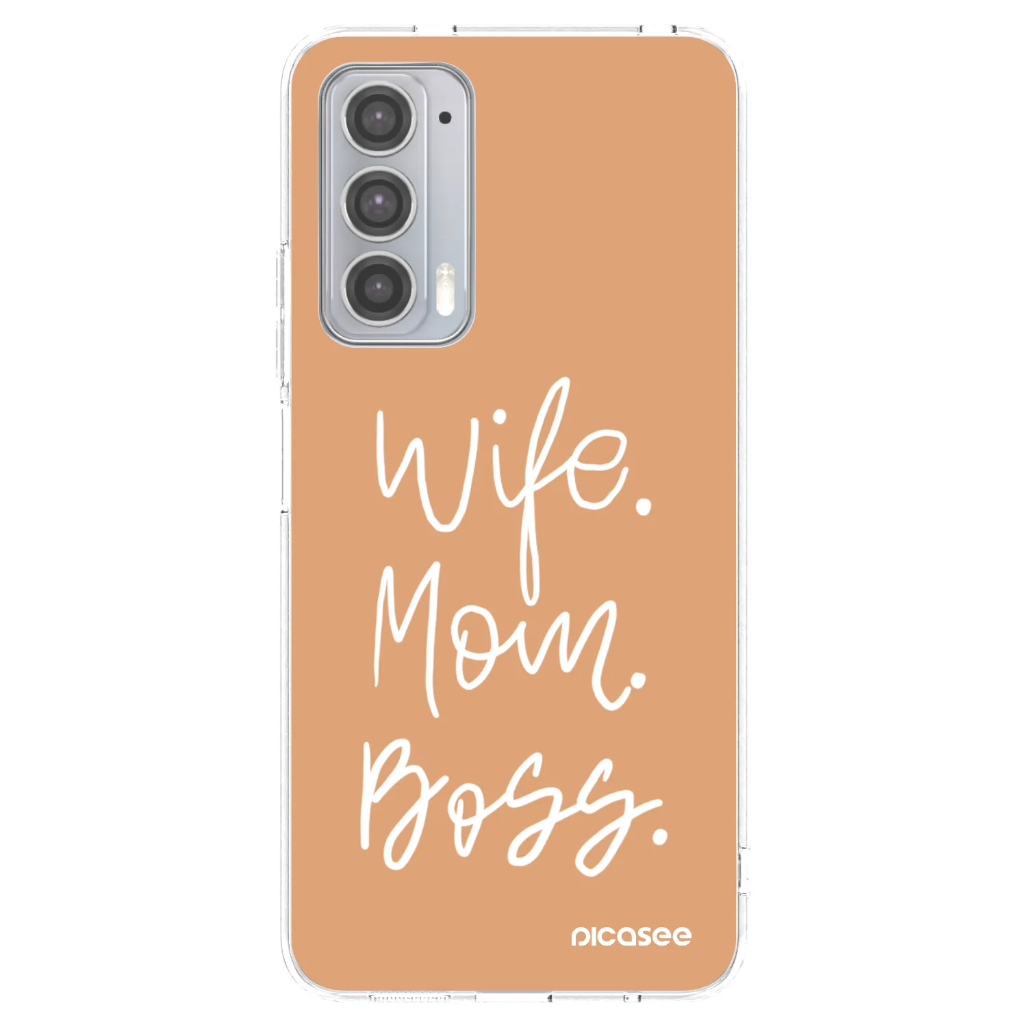 Picasee silikonski prozorni ovitek za Motorola Edge 20 - Boss Mama