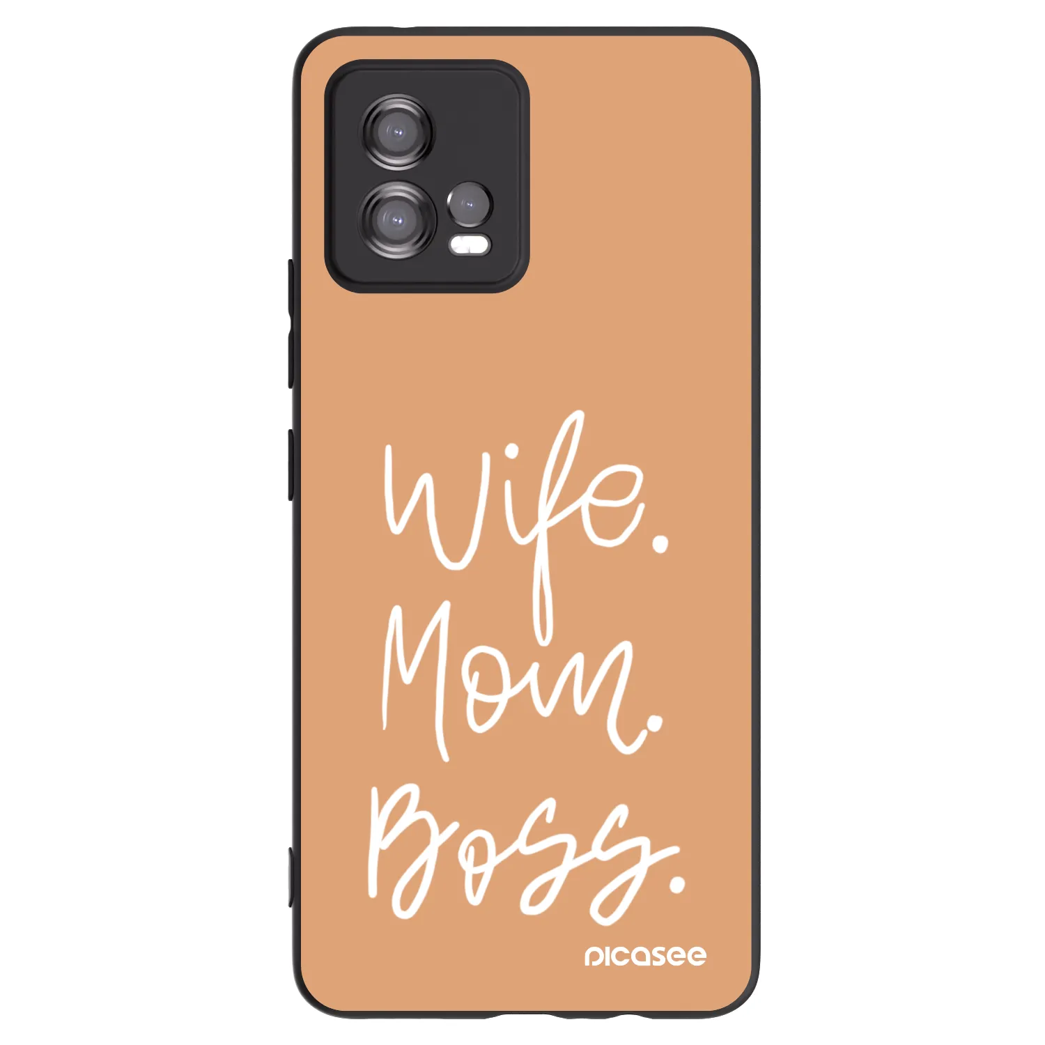Picasee silikonski črni ovitek za Motorola Moto G72 - Boss Mama