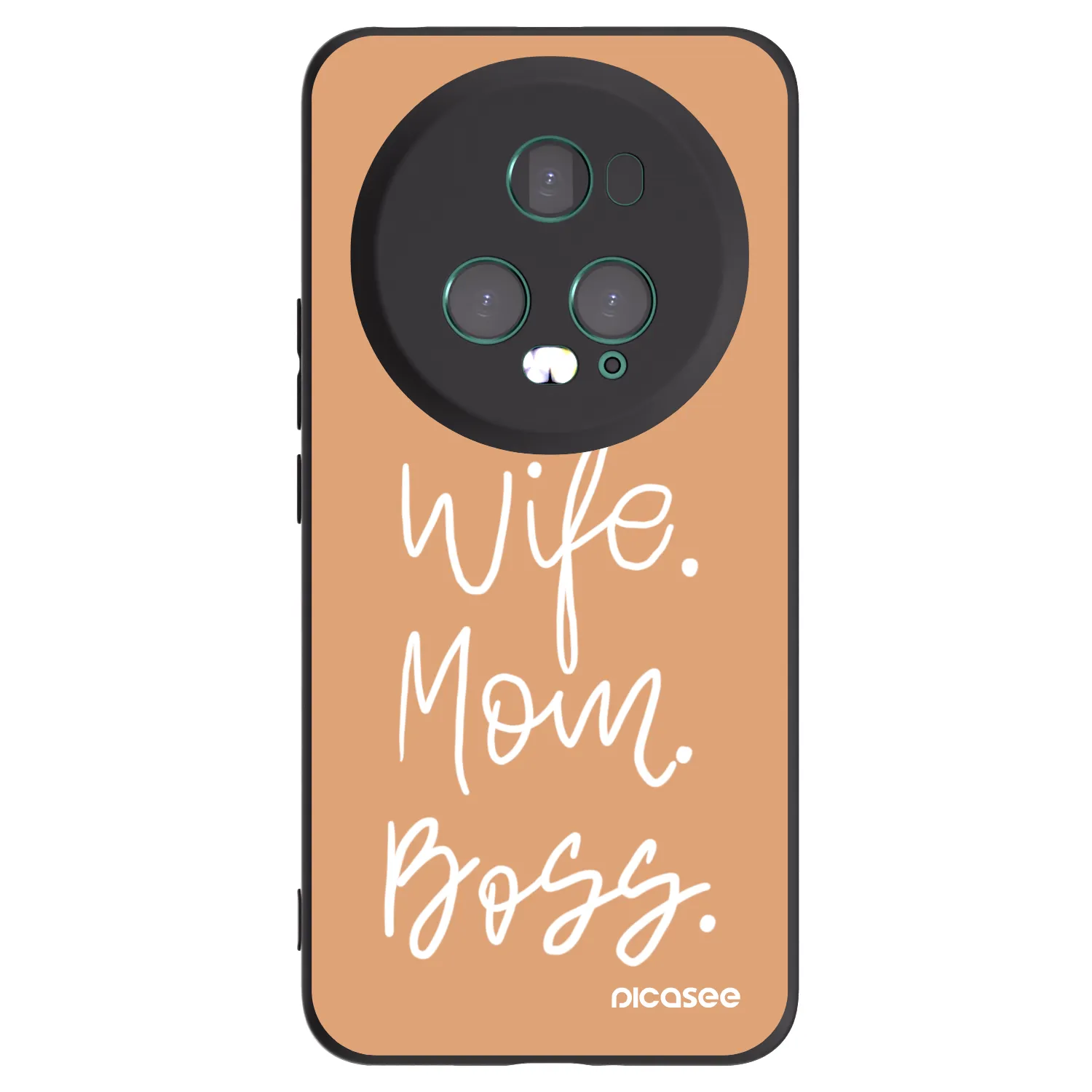 Picasee silikonski črni ovitek za Honor Magic5 Pro - Boss Mama