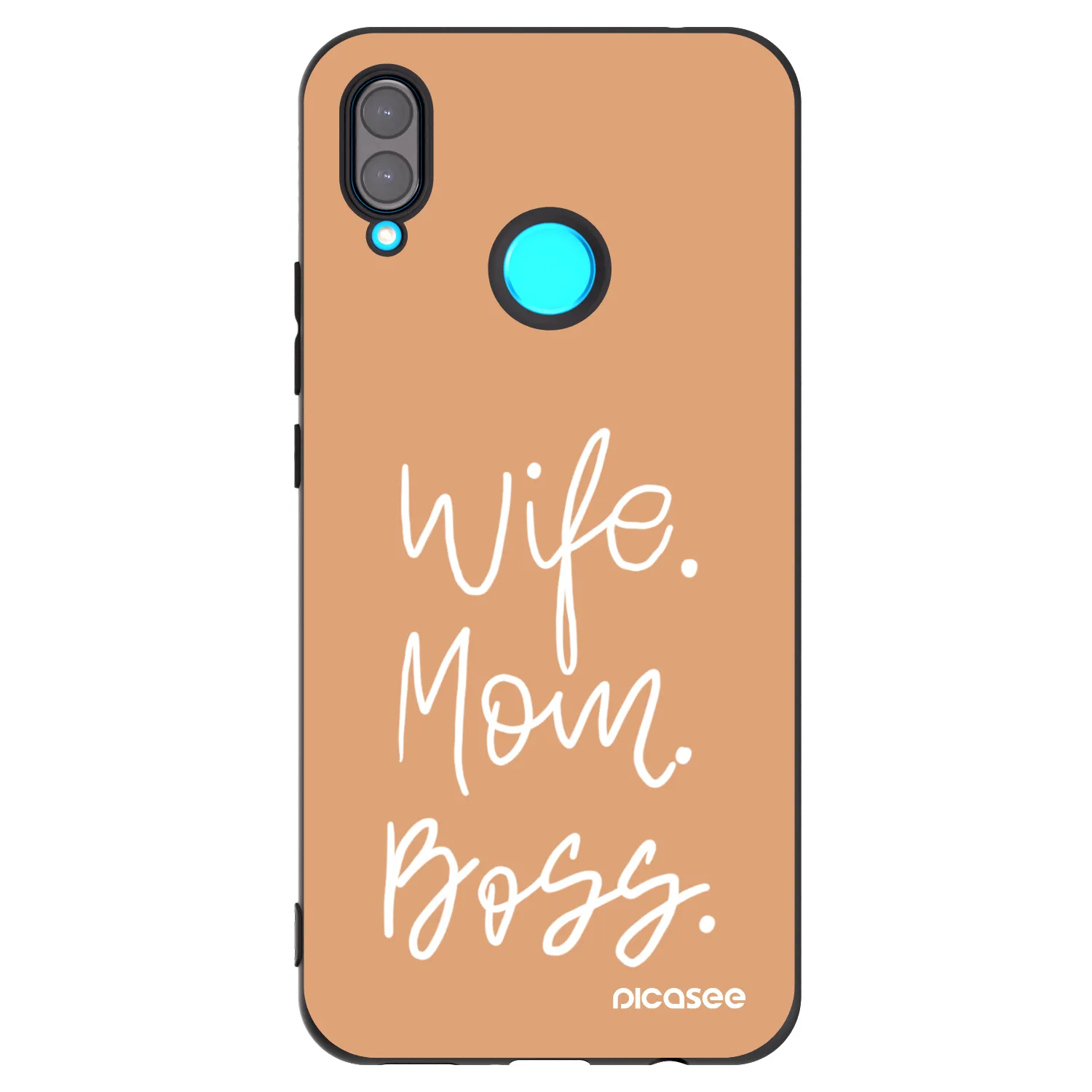 Picasee silikonski črni ovitek za Huawei Nova 3 - Boss Mama