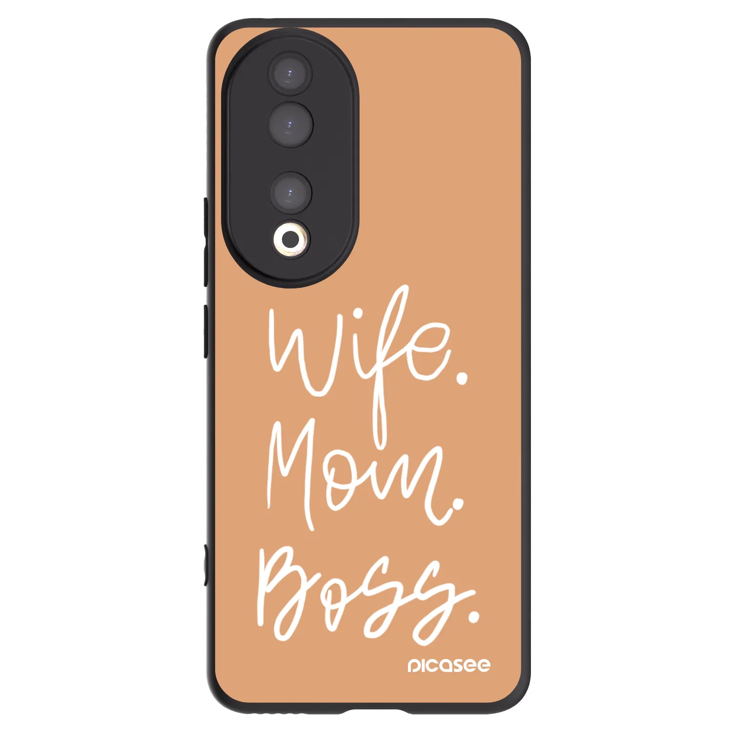 Picasee silikonski črni ovitek za Honor 90 5G - Boss Mama