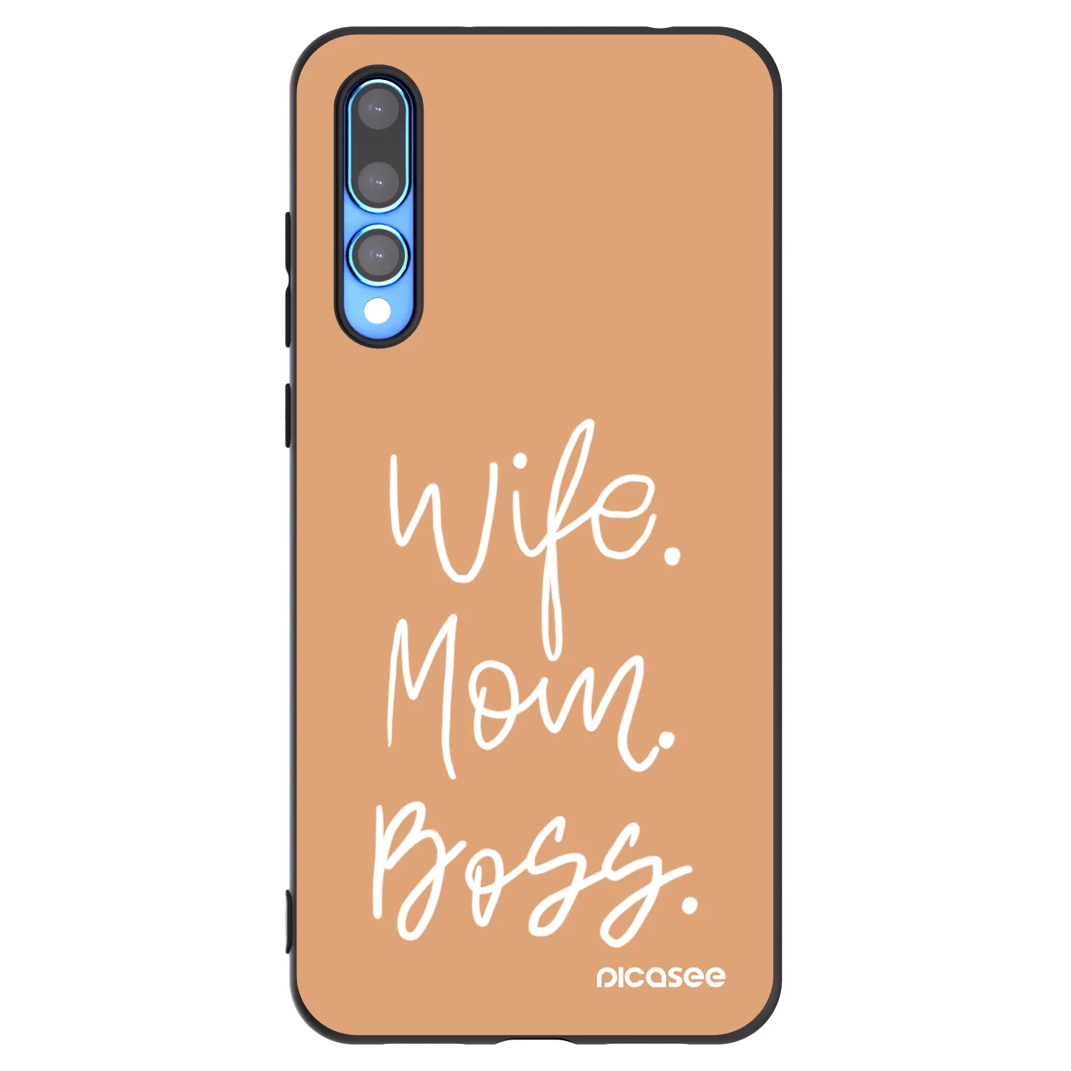 Picasee silikonski črni ovitek za Huawei P20 Pro - Boss Mama