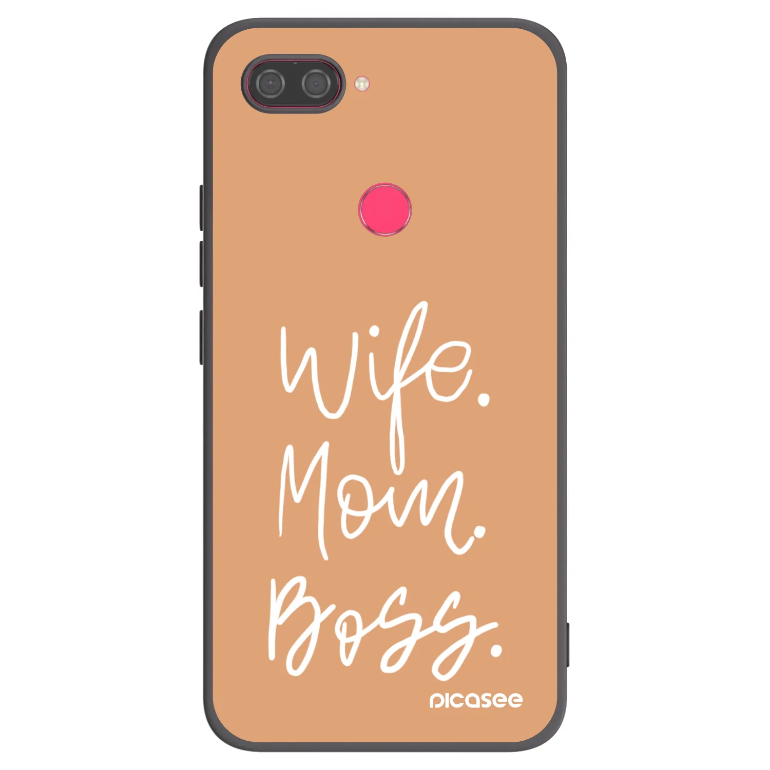 Picasee silikonski črni ovitek za Xiaomi Mi 8 Lite - Boss Mama