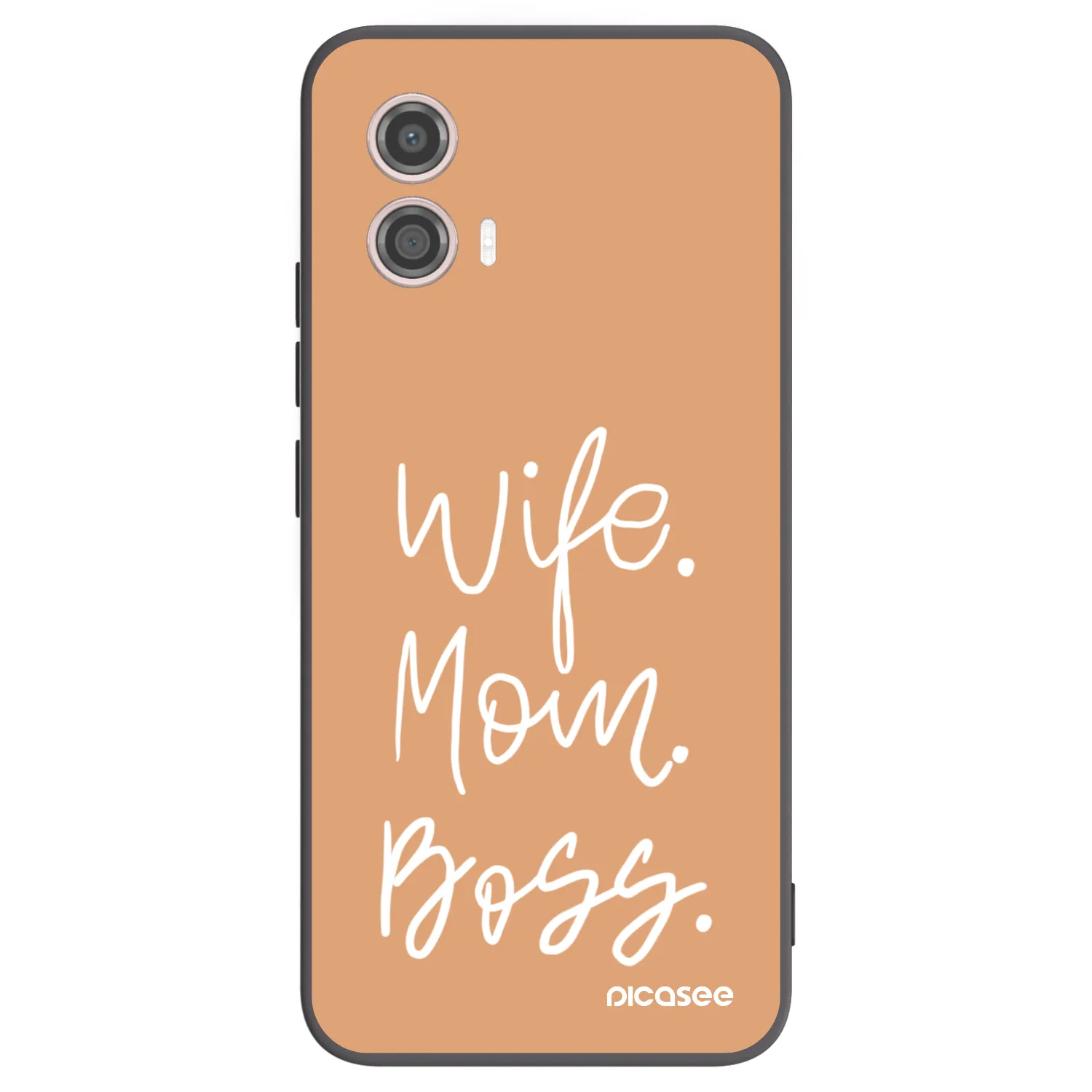Picasee silikonski črni ovitek za Motorola Moto G53 5G - Boss Mama
