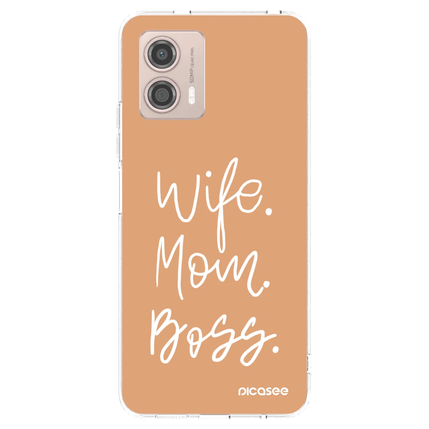 Picasee silikonski prozorni ovitek za Motorola Moto G53 5G - Boss Mama