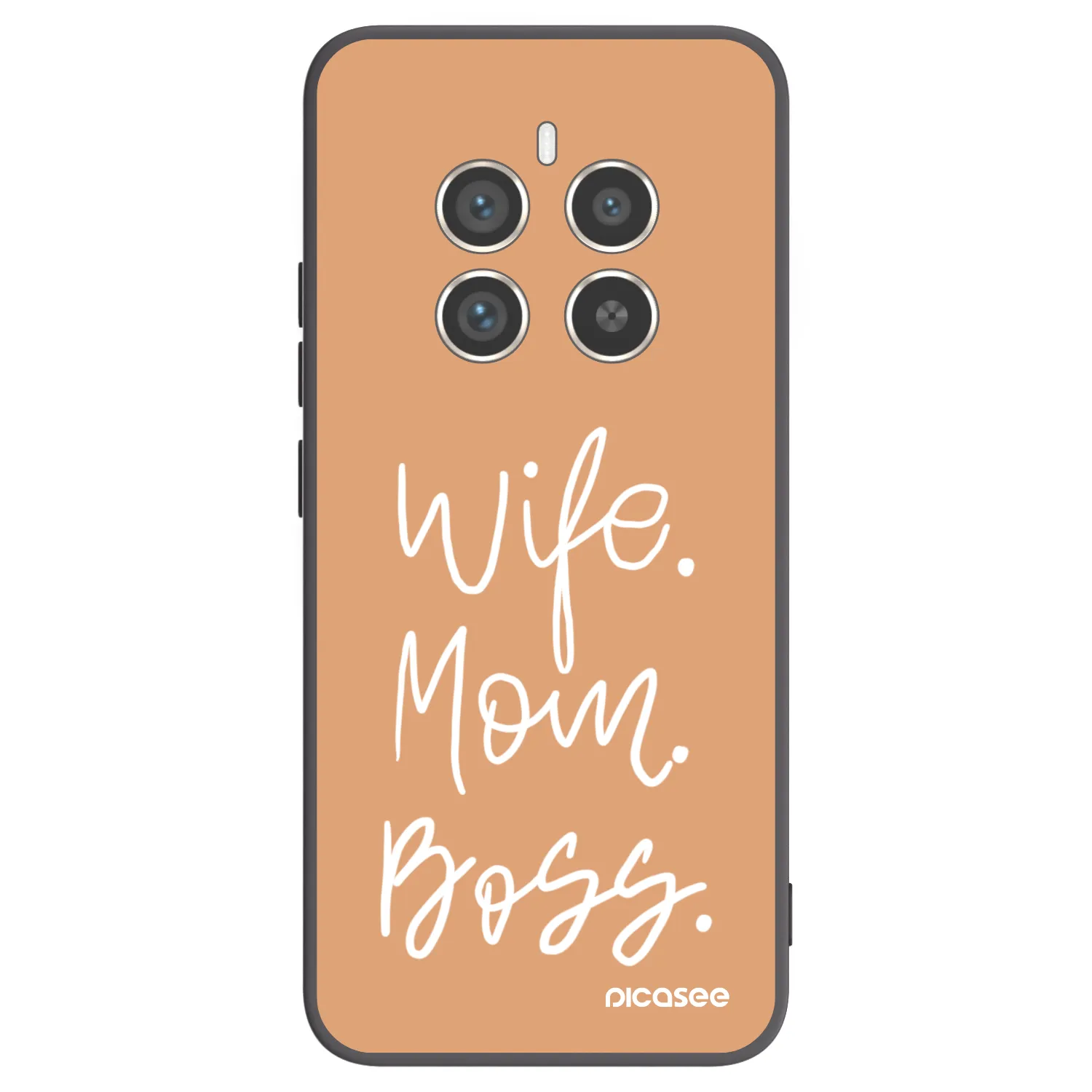 Picasee silikonski črni ovitek za Realme 12 Pro 5G - Boss Mama