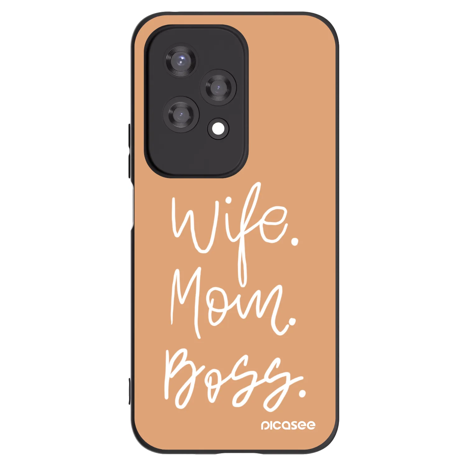 Picasee silikonski črni ovitek za Honor 200 Lite - Boss Mama