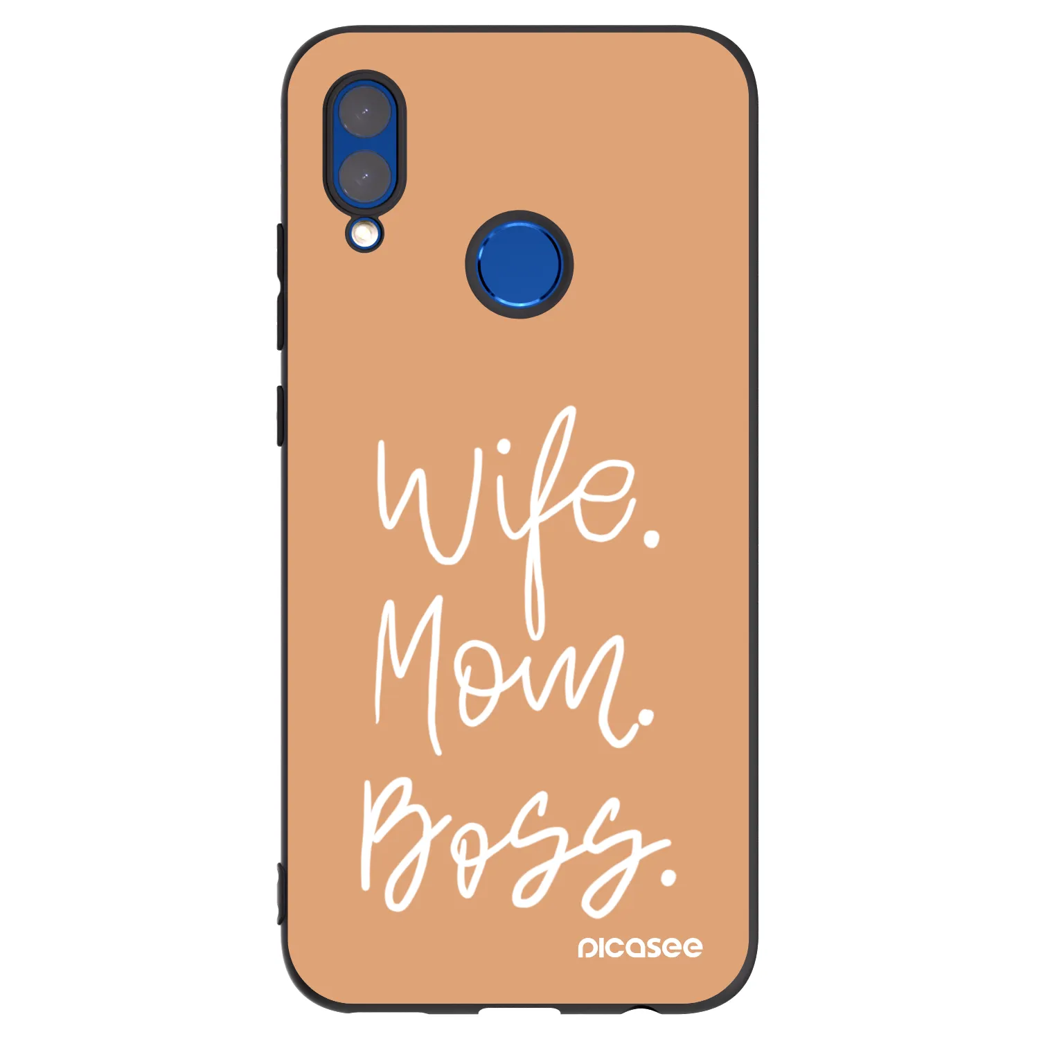 Picasee silikonski črni ovitek za Honor 10 Lite - Boss Mama
