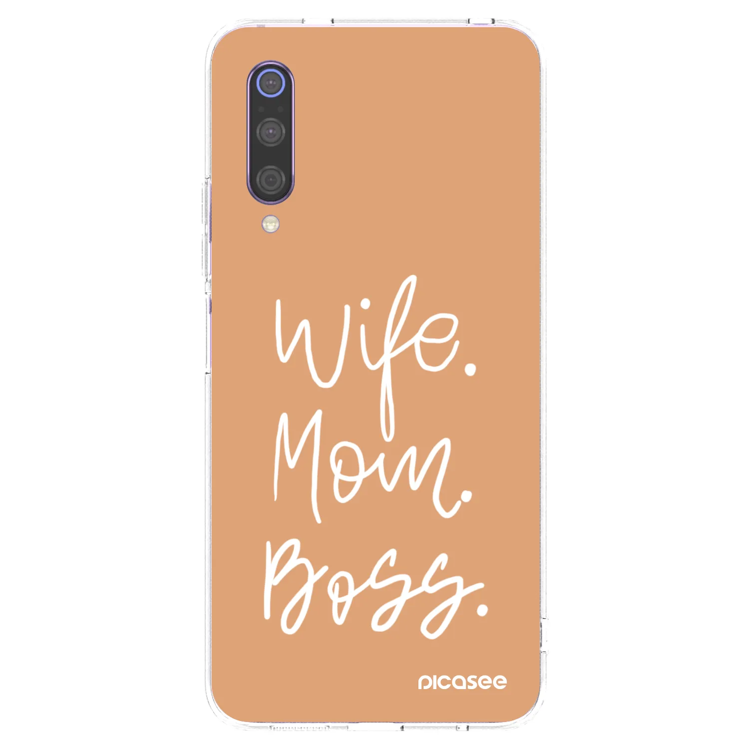Picasee silikonski prozorni ovitek za Xiaomi Mi 9 - Boss Mama