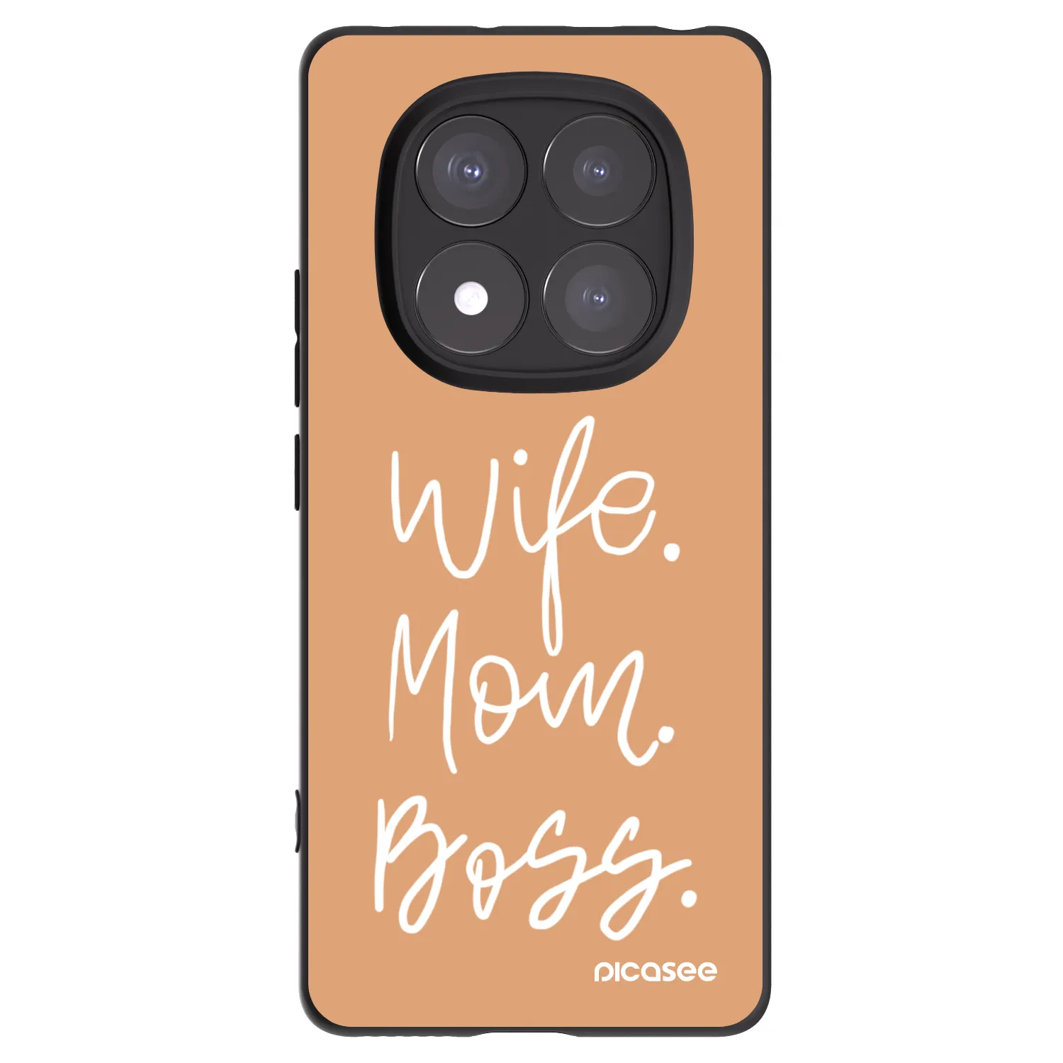 Picasee silikonski črni ovitek za Xiaomi Redmi Note 14 Pro+ 5G - Boss Mama