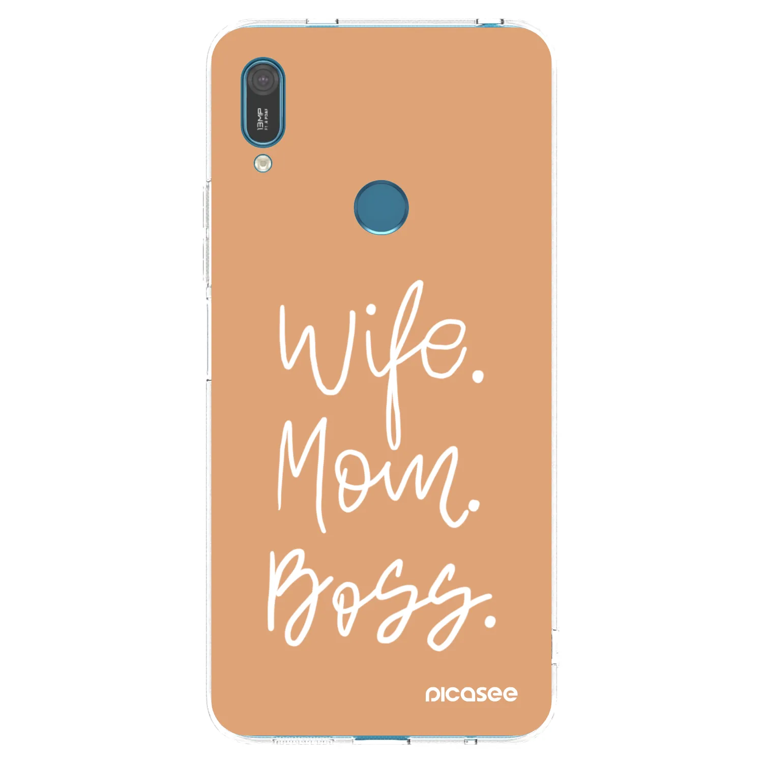 Picasee silikonski prozorni ovitek za Huawei Y7 2019 - Boss Mama