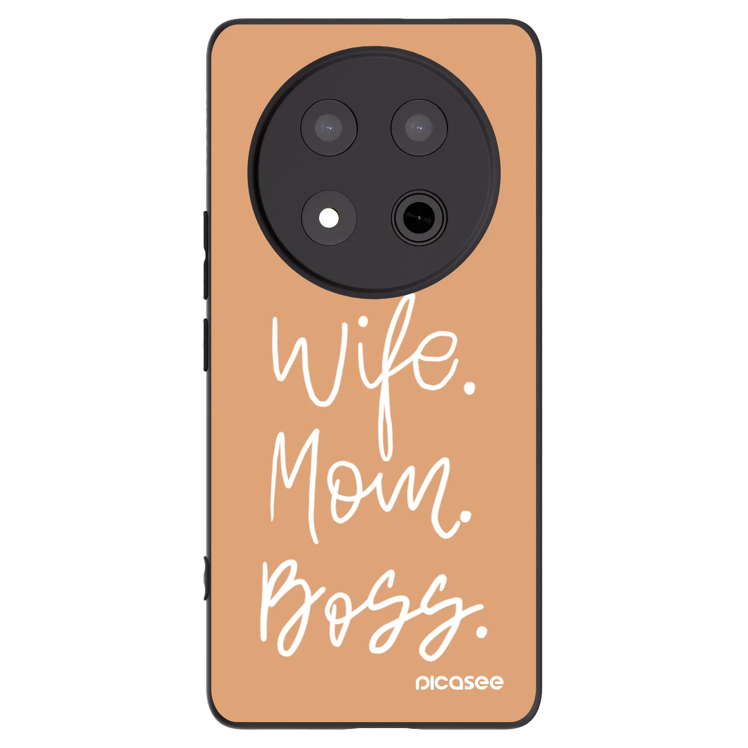 Picasee silikonski črni ovitek za Honor Magic7 Lite 5G - Boss Mama