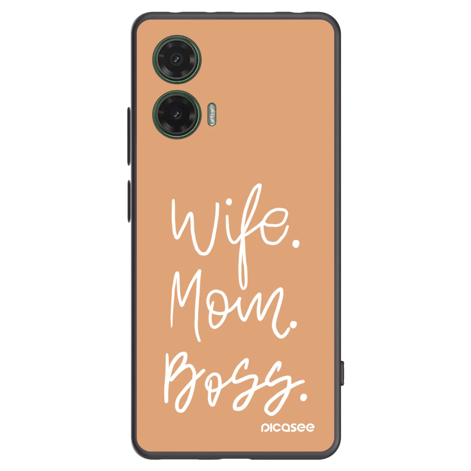 Picasee silikonski črni ovitek za Motorola Moto G35 5G - Boss Mama