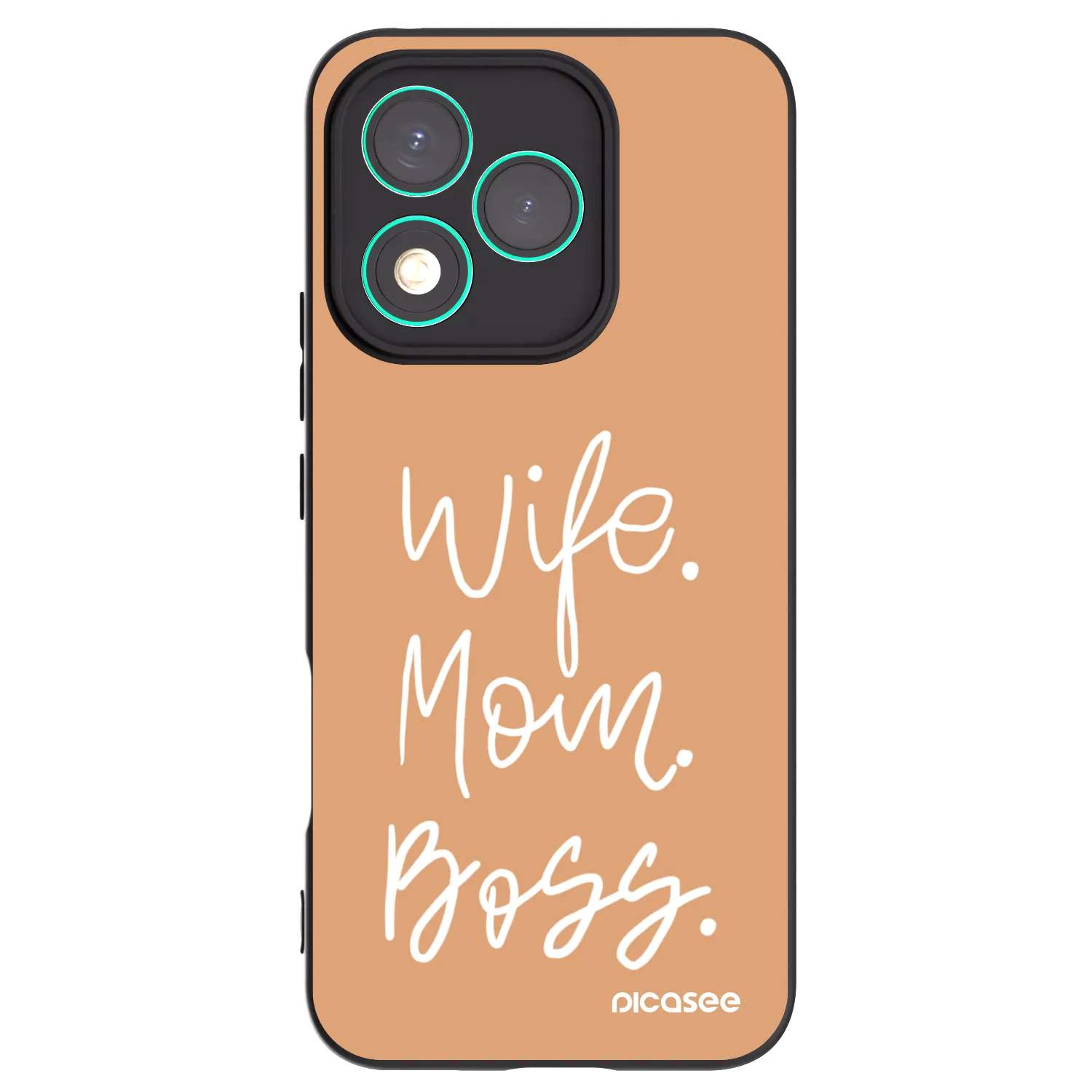 Picasee silikonski črni ovitek za Honor 400 Lite 5G - Boss Mama