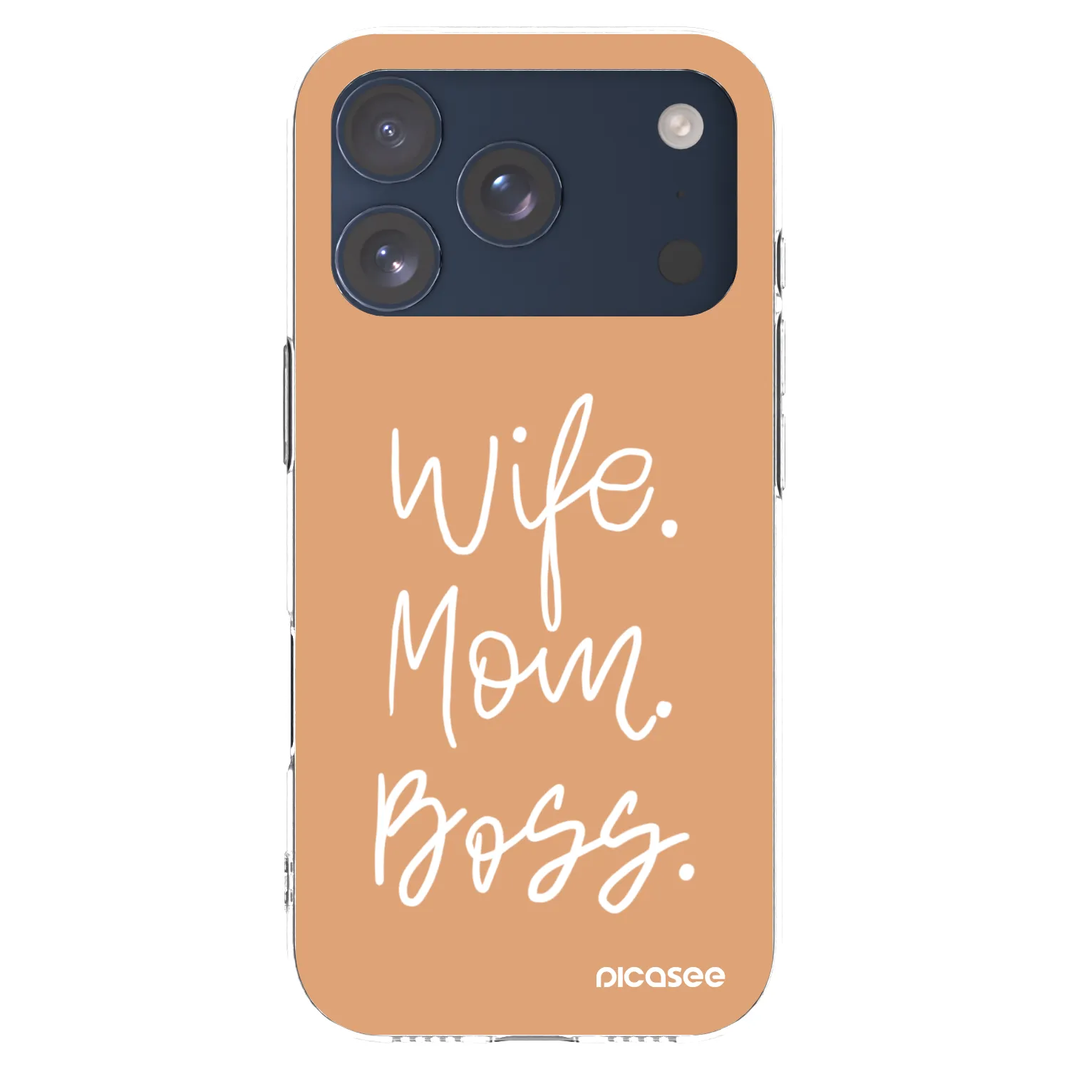 Picasee silikonski prozorni ovitek za Apple iPhone 17 Pro - Boss Mama