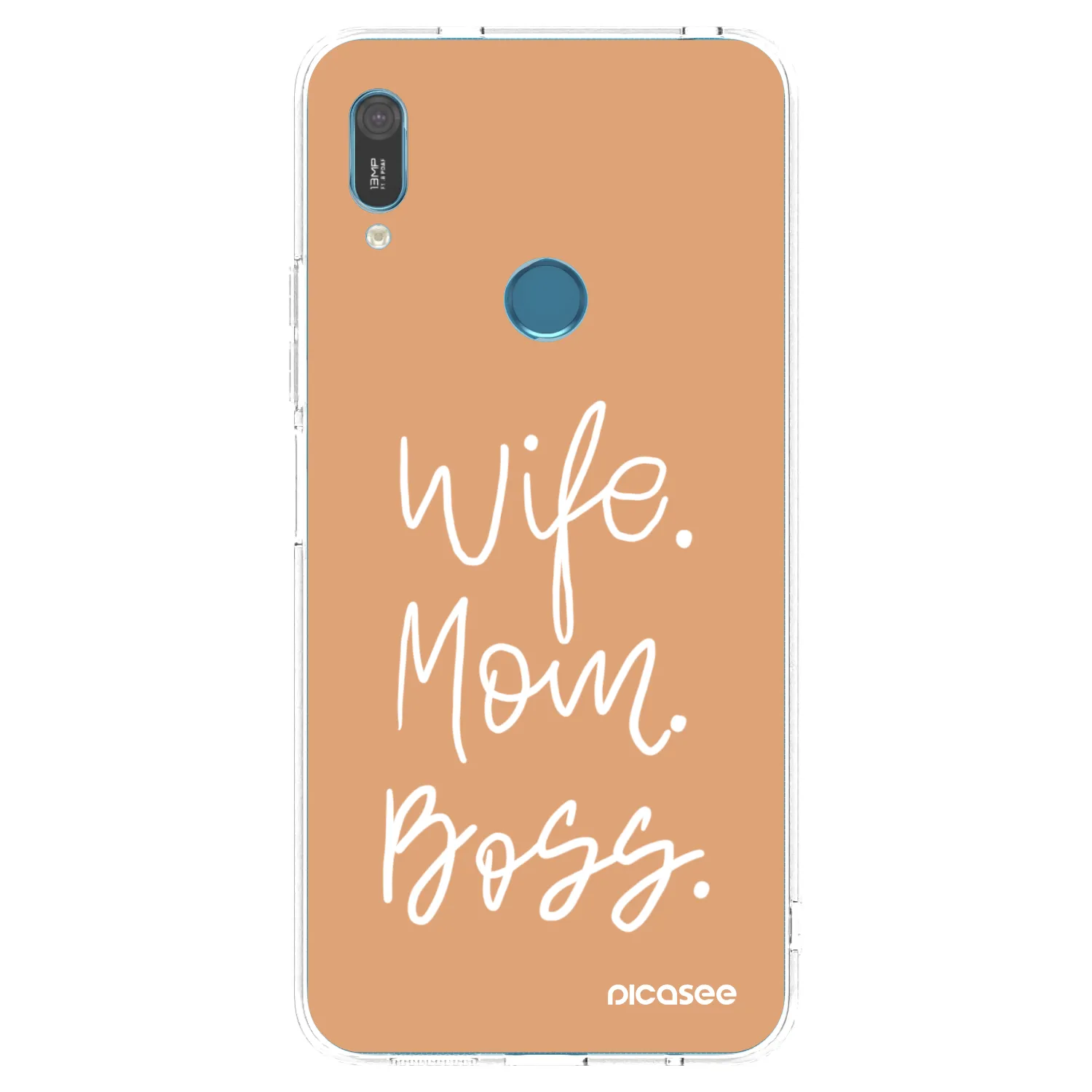 Picasee silikonski prozorni ovitek za Huawei Y6 2019 - Boss Mama
