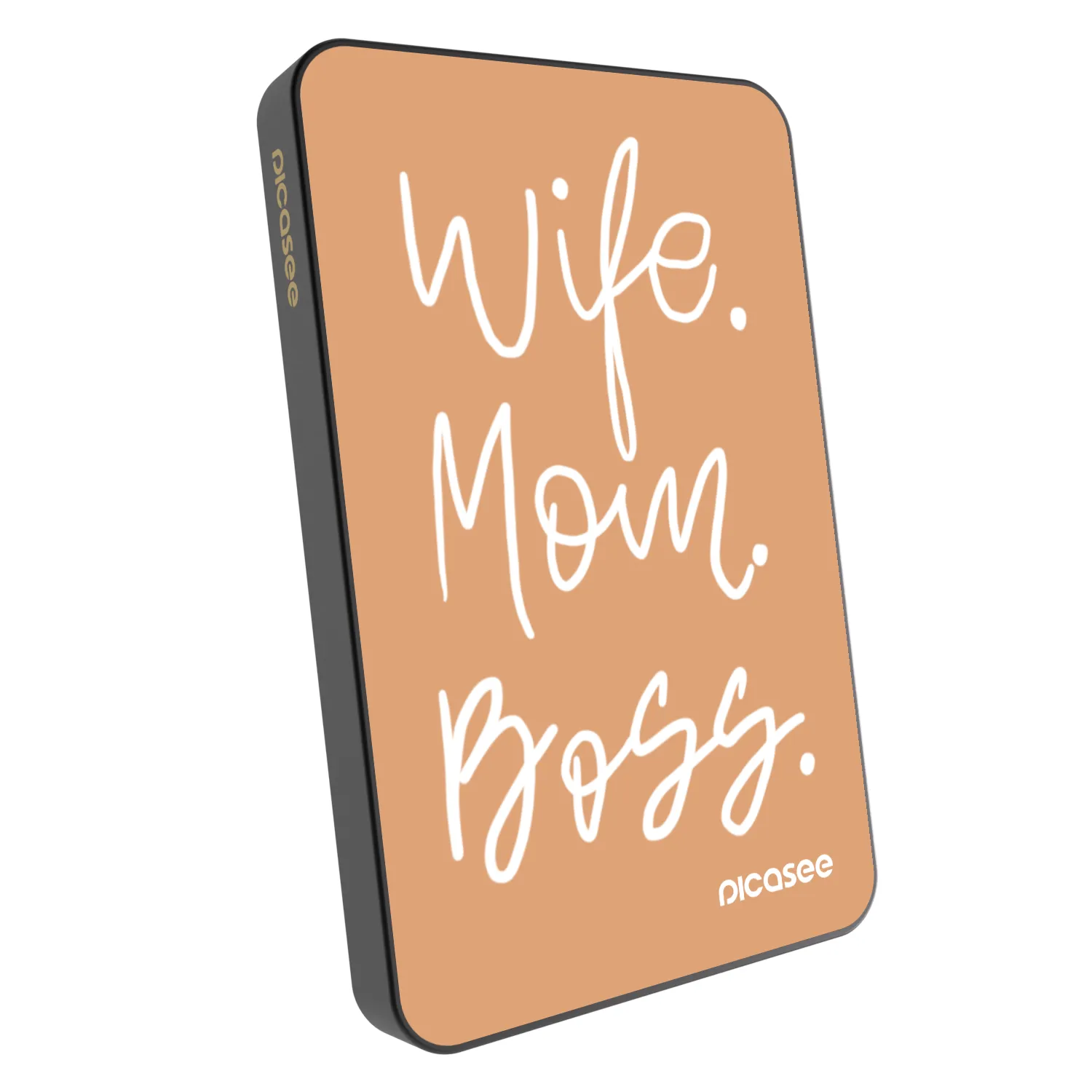 Picasee Prenosna baterija z MagSafe 5 000 mAh Siva - Boss Mama