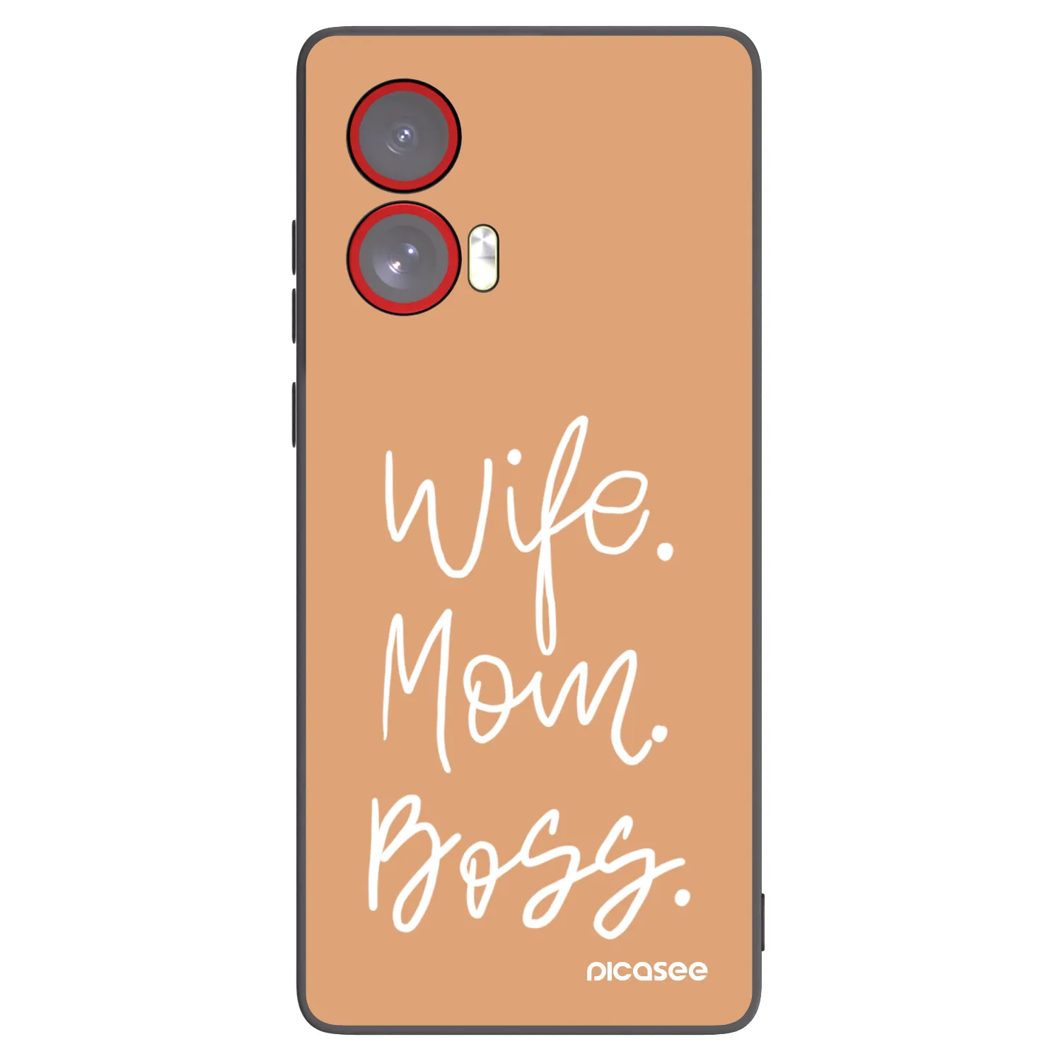Picasee silikonski črni ovitek za Motorola Edge 50 Fusion - Boss Mama