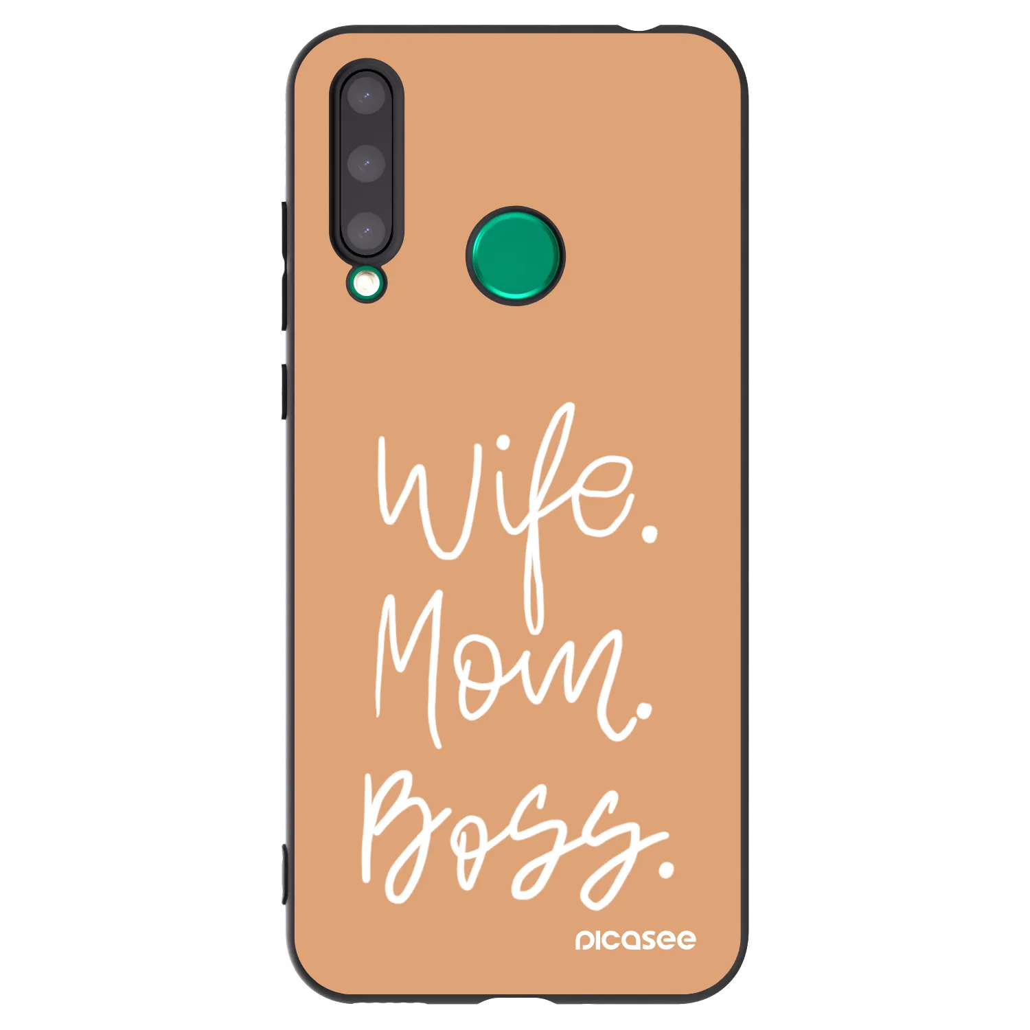 Picasee silikonski črni ovitek za Honor 20 Lite - Boss Mama