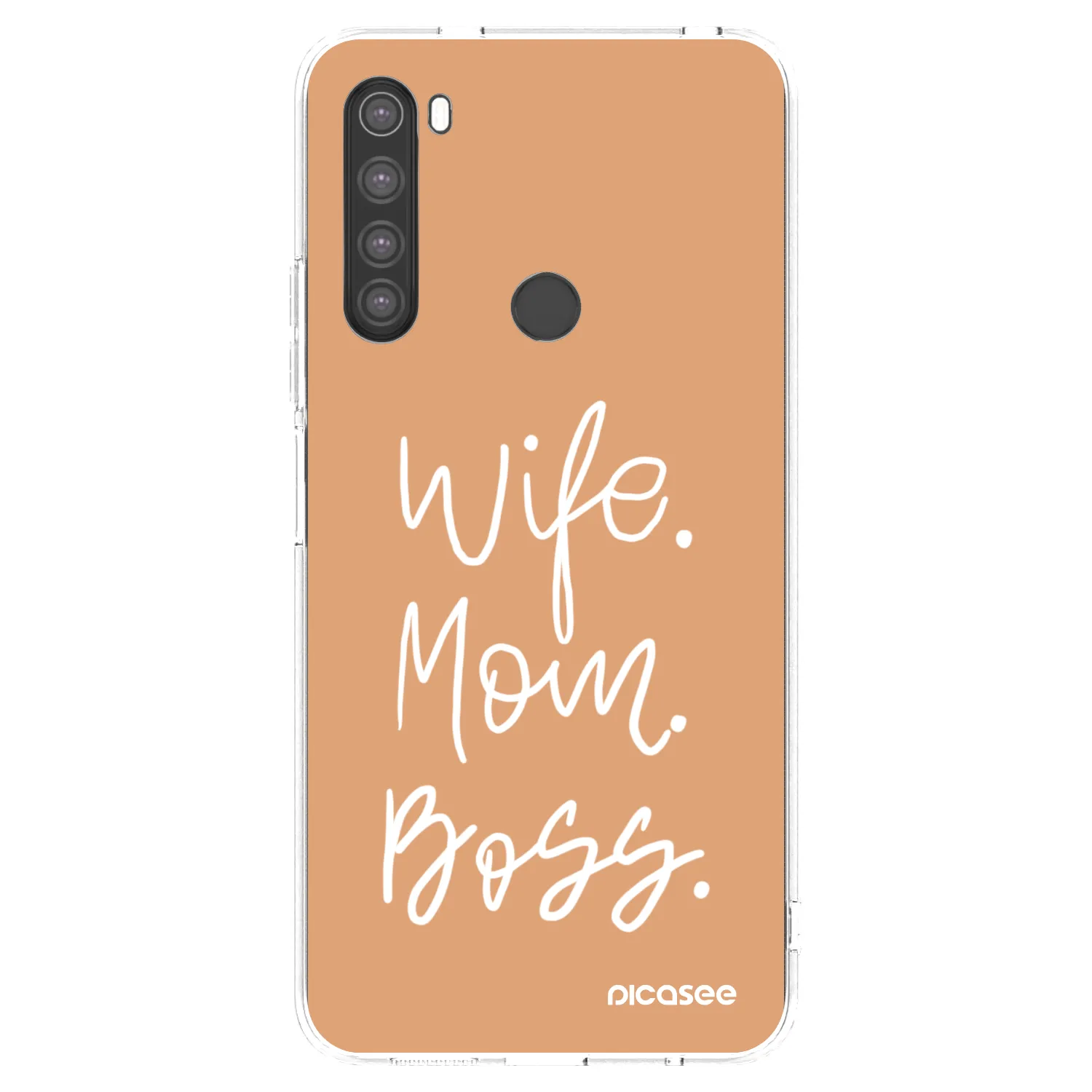 Picasee silikonski prozorni ovitek za Xiaomi Redmi Note 8 - Boss Mama