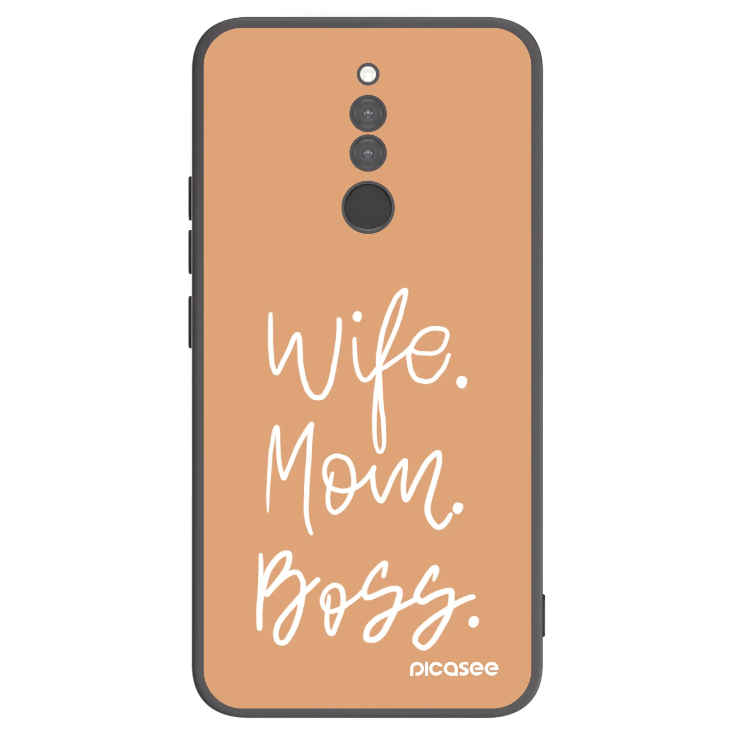 Picasee silikonski črni ovitek za Xiaomi Redmi 8 - Boss Mama
