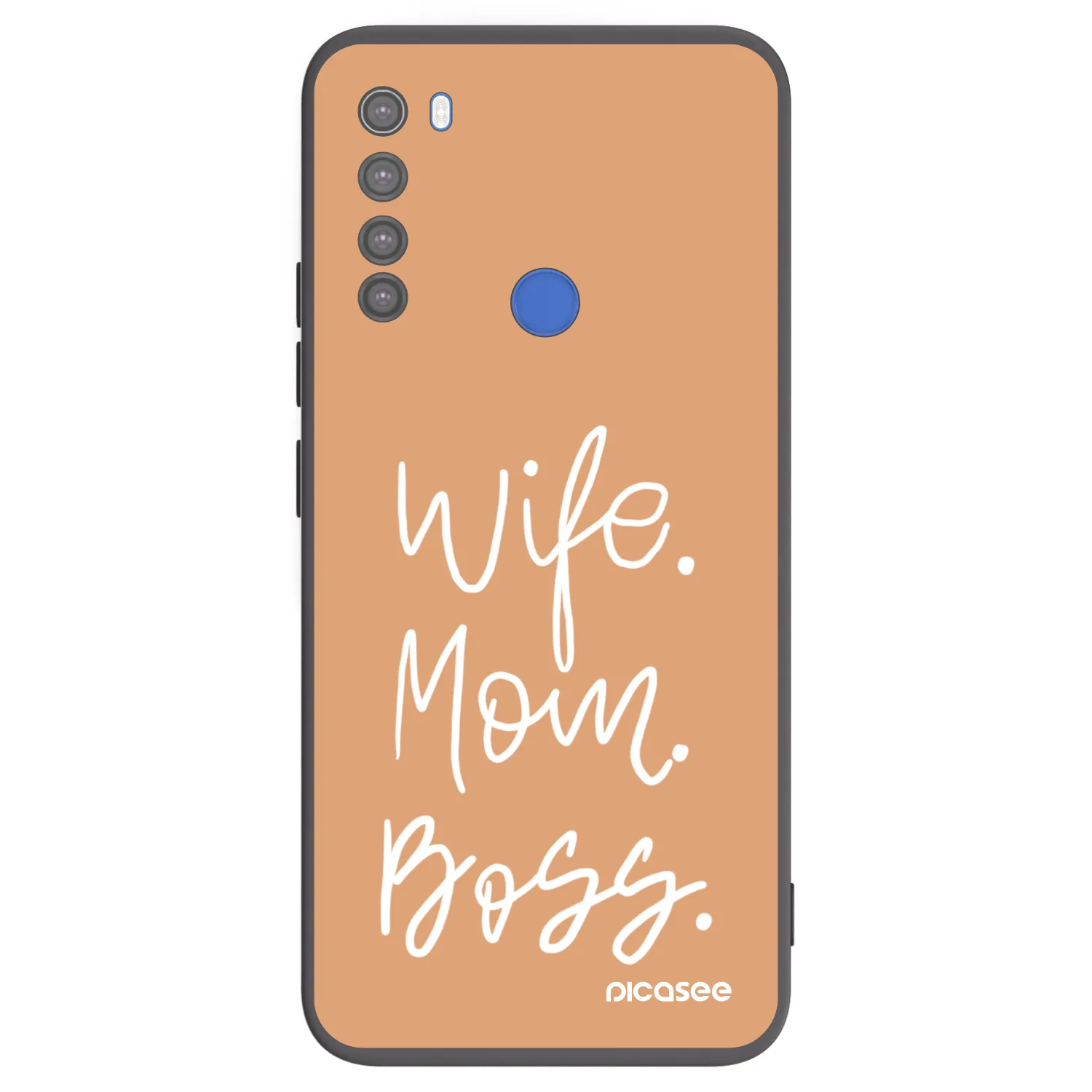 Picasee silikonski črni ovitek za Xiaomi Redmi Note 8T - Boss Mama