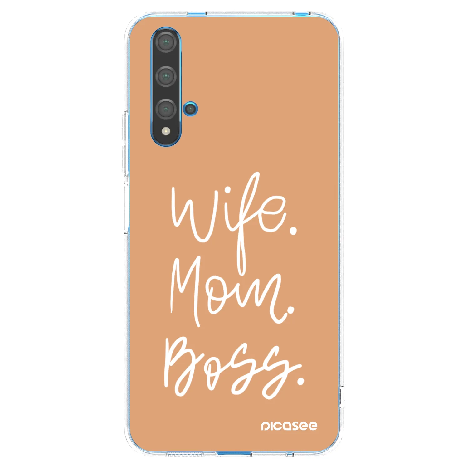 Picasee silikonski prozorni ovitek za Huawei Nova 5T - Boss Mama