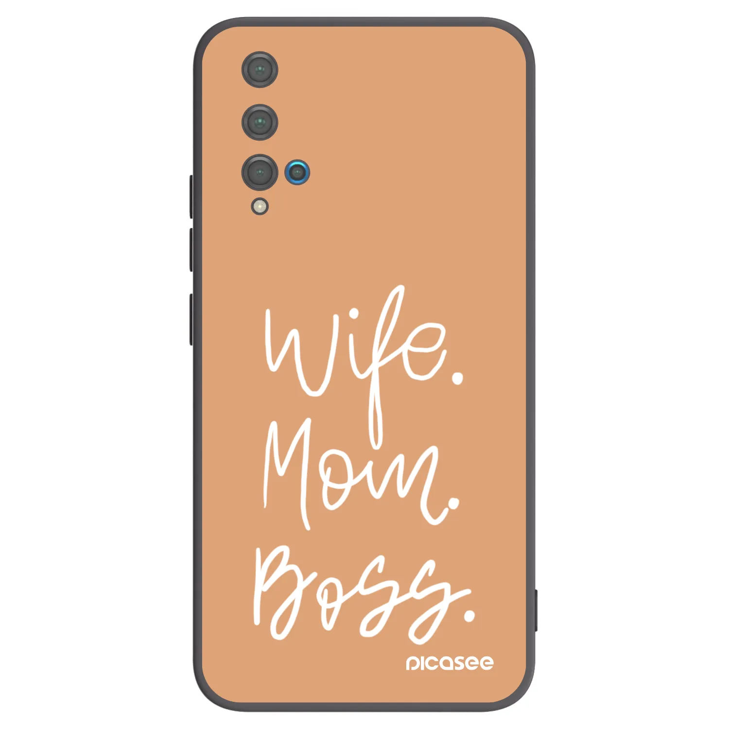 Picasee silikonski črni ovitek za Huawei Nova 5T - Boss Mama