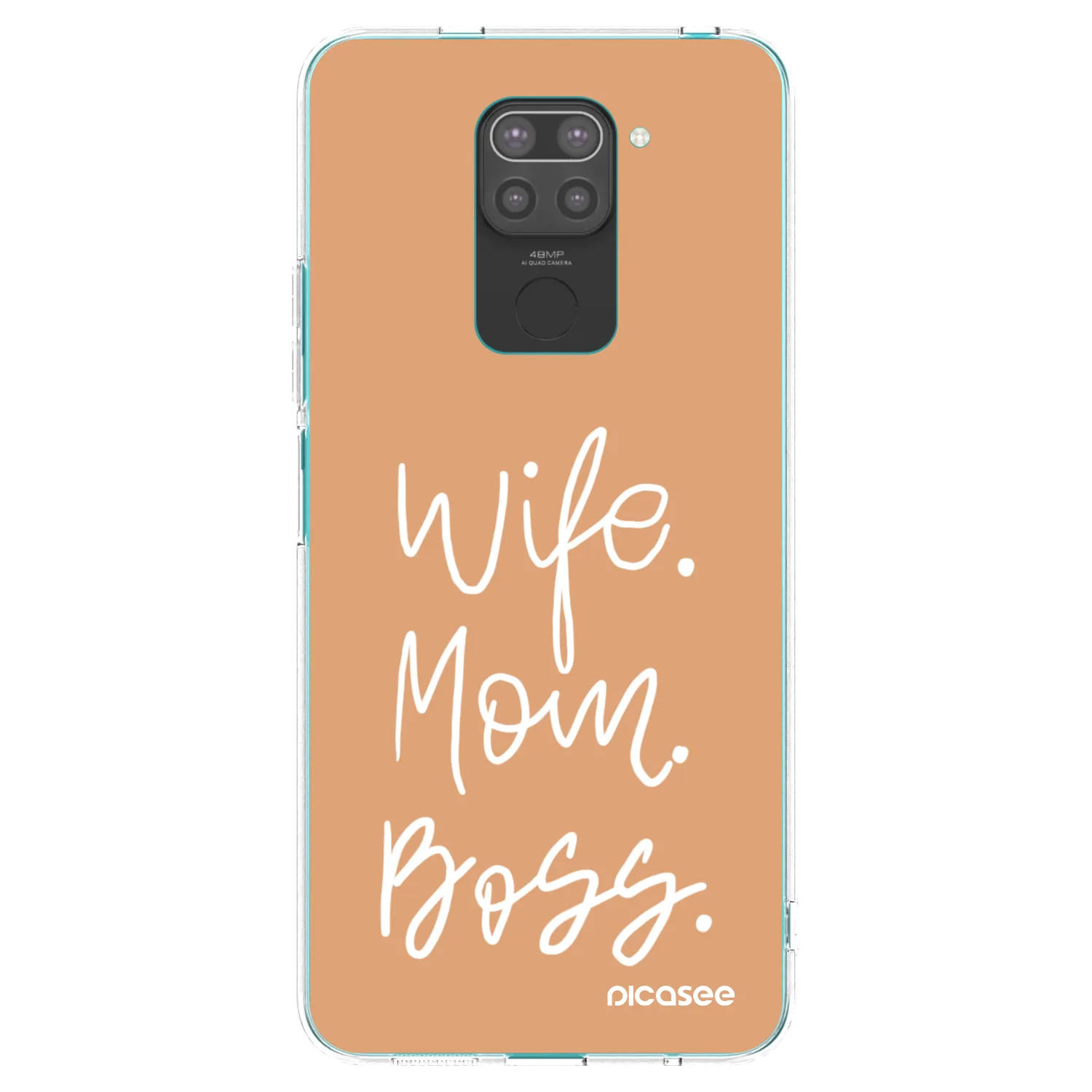 Picasee silikonski črni ovitek za Xiaomi Redmi Note 9 - Boss Mama