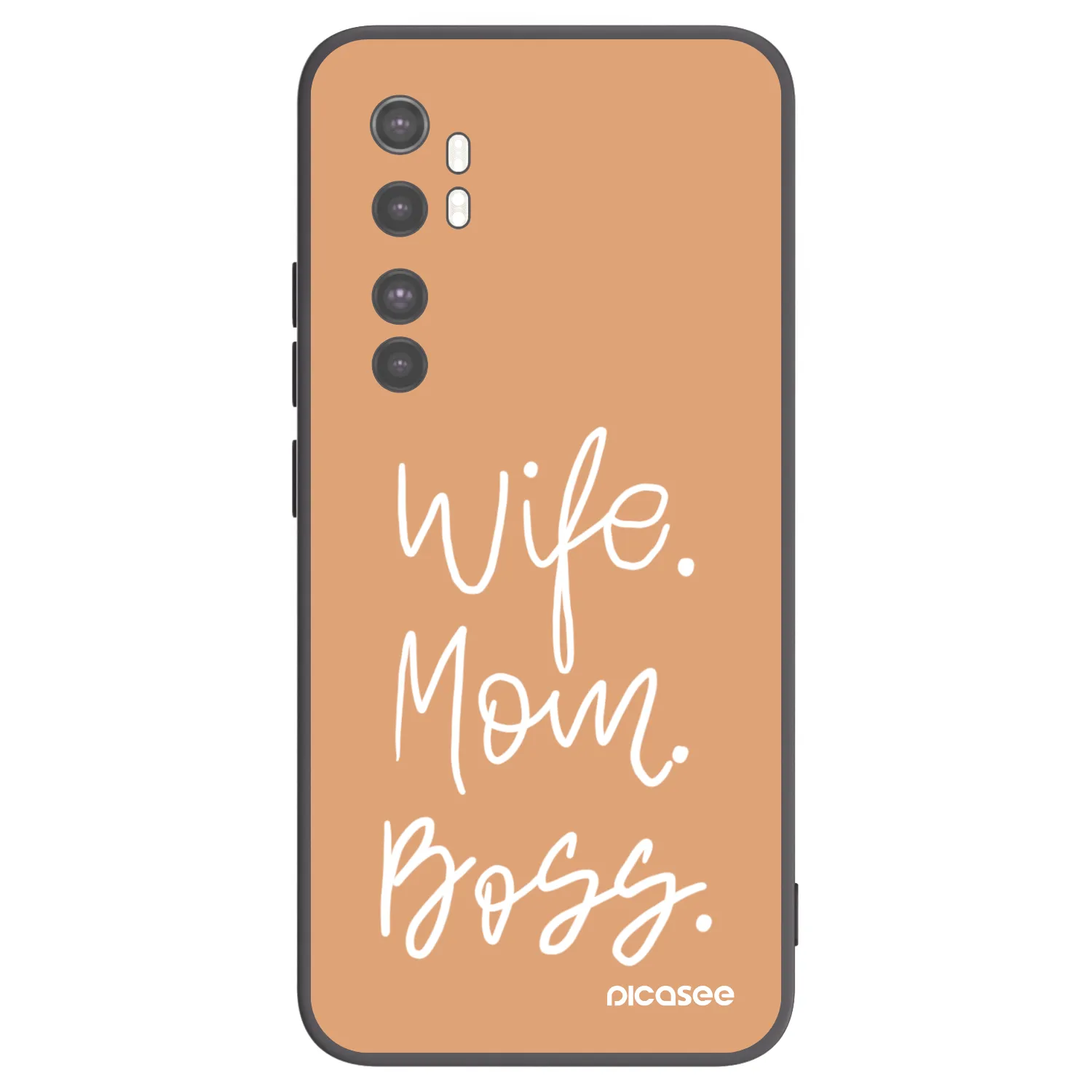 Picasee silikonski črni ovitek za Xiaomi Mi Note 10 Lite - Boss Mama