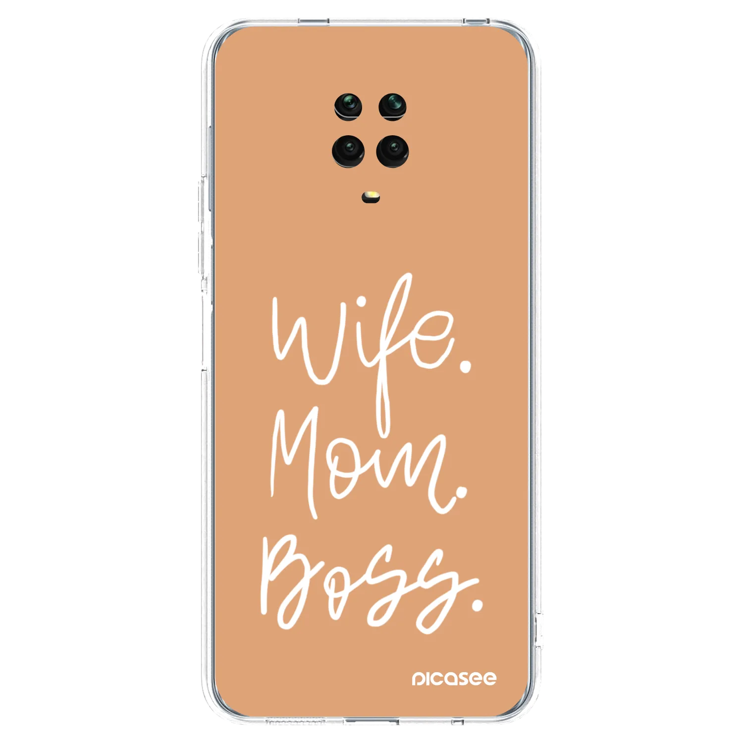 Picasee silikonski prozorni ovitek za Xiaomi Redmi Note 9S - Boss Mama