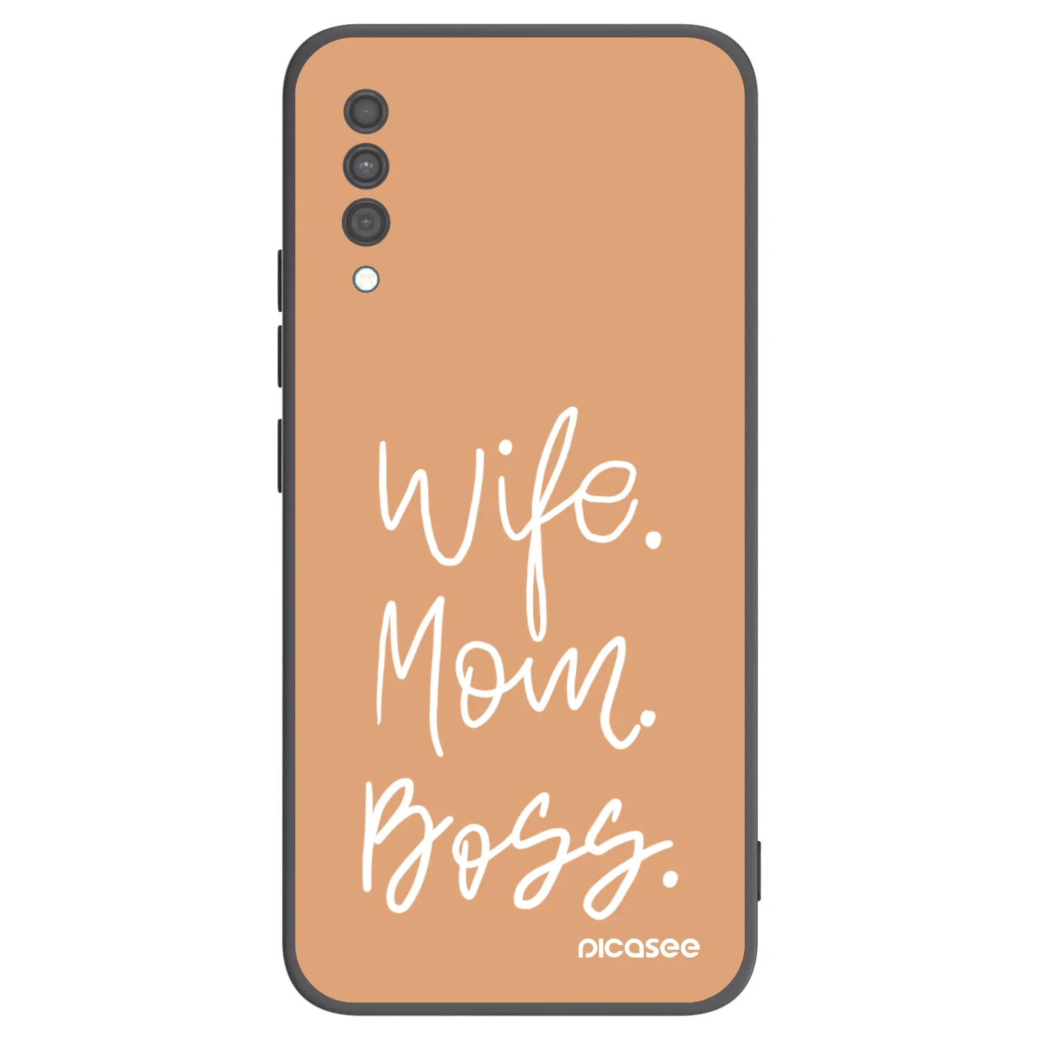 Picasee silikonski črni ovitek za Samsung Galaxy A30s A307F - Boss Mama