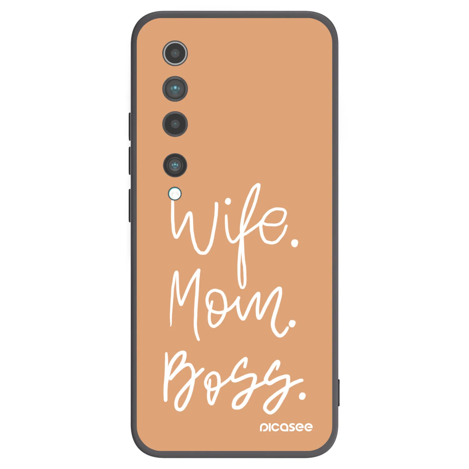 Picasee silikonski črni ovitek za Xiaomi Mi 10 - Boss Mama