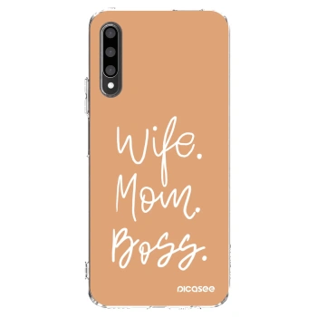 Picasee silikonski prozorni ovitek za Honor 9X Pro - Boss Mama