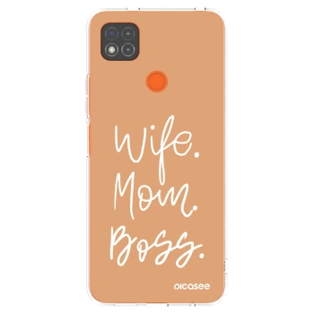 Picasee silikonski prozorni ovitek za Xiaomi Redmi 9C - Boss Mama