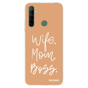 Picasee silikonski prozorni ovitek za Realme 6i - Boss Mama