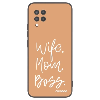 Picasee silikonski črni ovitek za Samsung Galaxy A42 A426B - Boss Mama